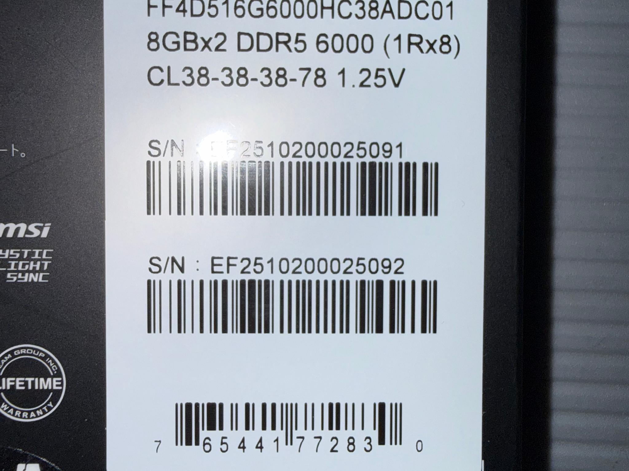 Brand New 16gb TeamGroup Delta RGB DDR5 RAM