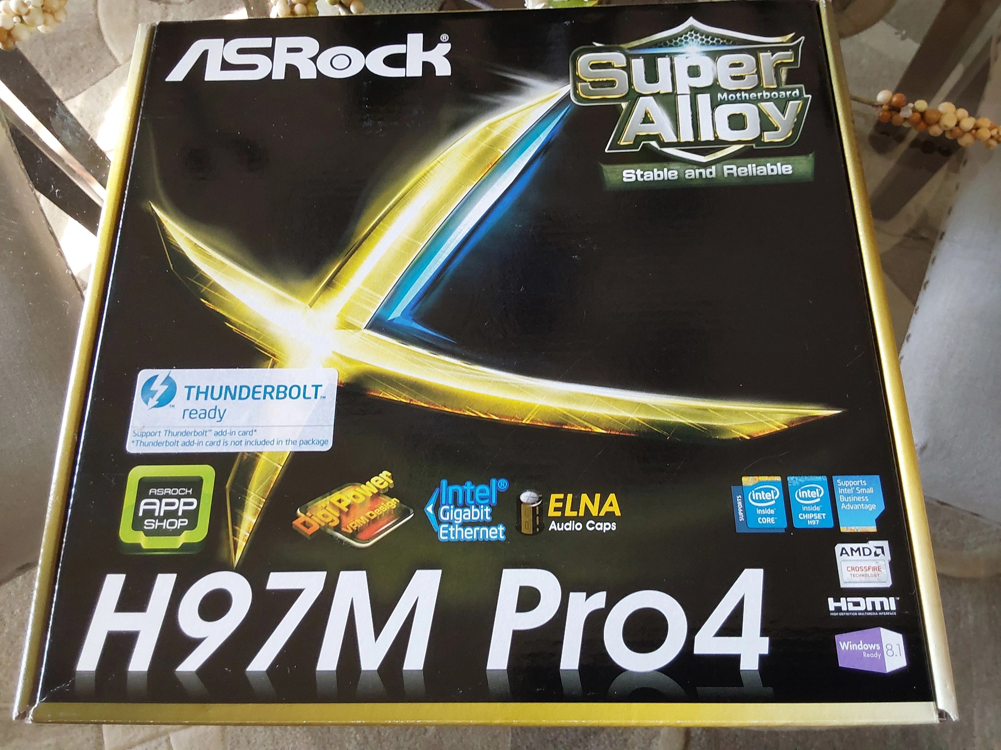 NEW ASRock Intel H97M Pro4 Motherboard, complete, sealed in original retail box