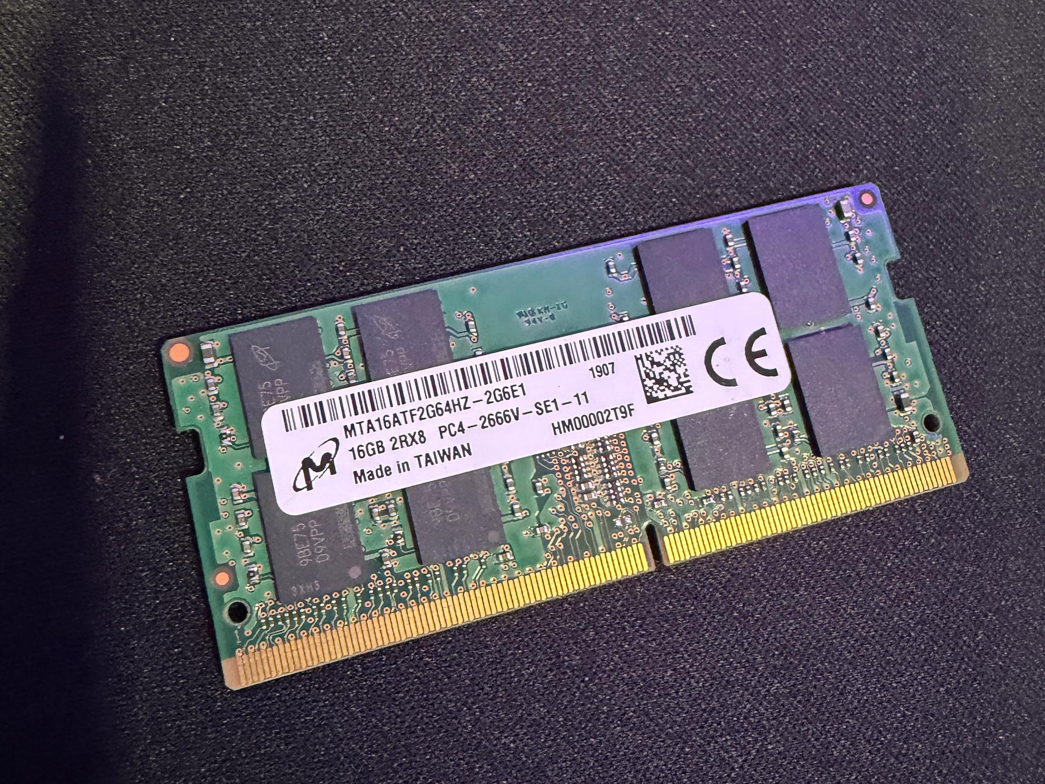 Micron 16Gb 2Rx8 2666v So-Dimm memory