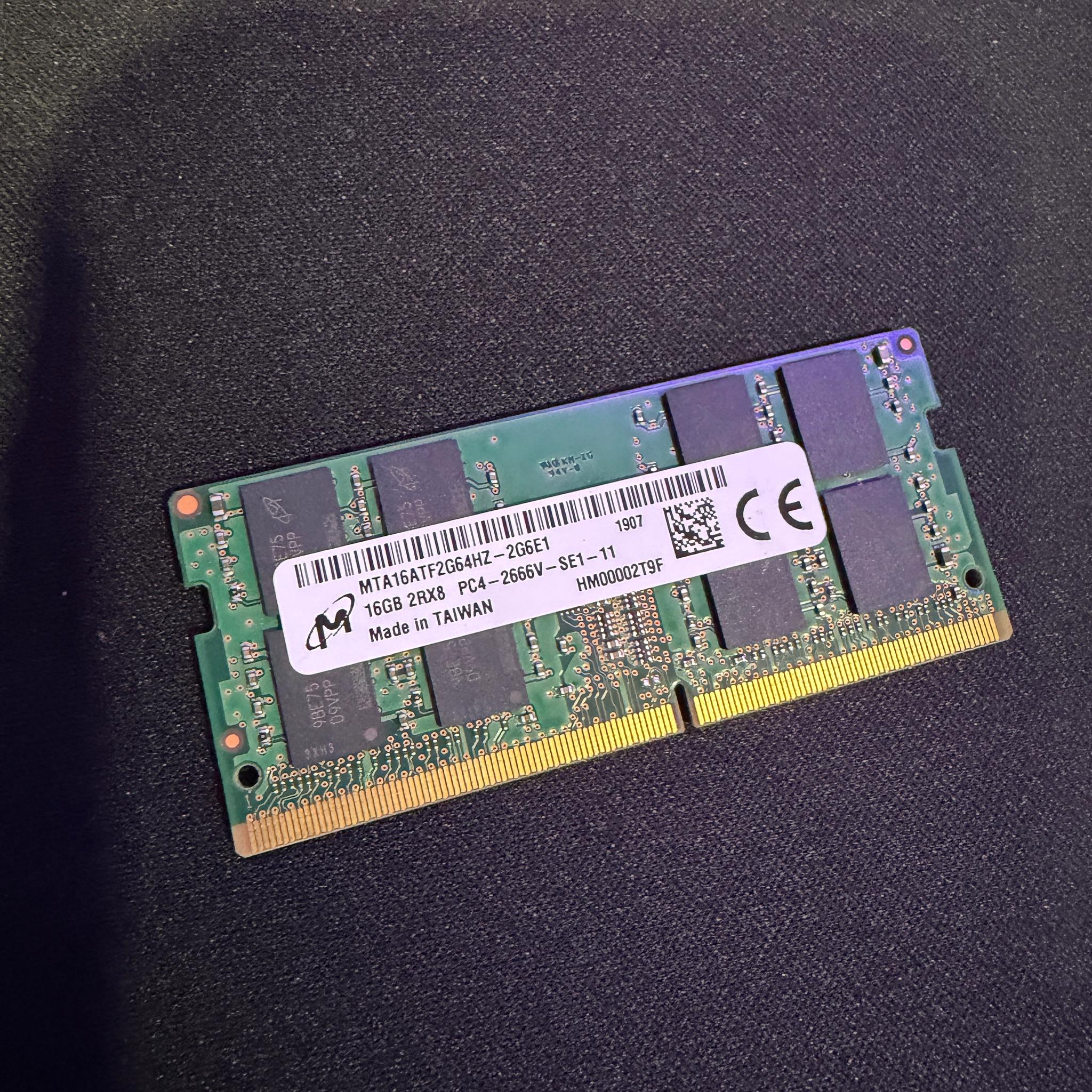 Micron 16Gb 2Rx8 2666v So-Dimm memory