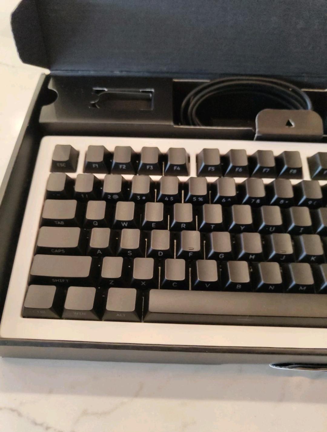 DROP CSTM80 Mechanical Keyboard Black/White RGB BACKLIGHT (RARE)