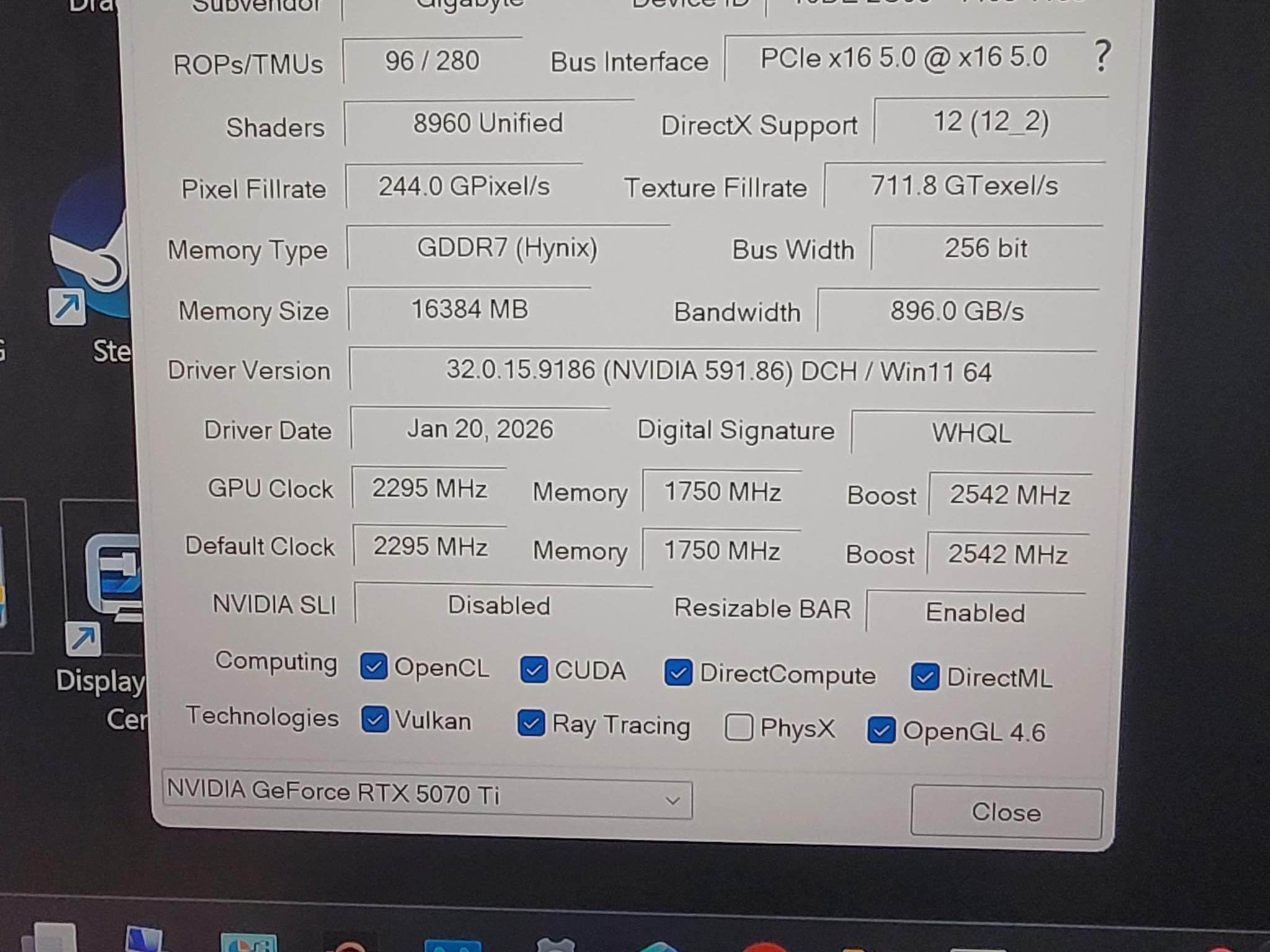 Gigabyte 5070ti Eagle OC – Used
