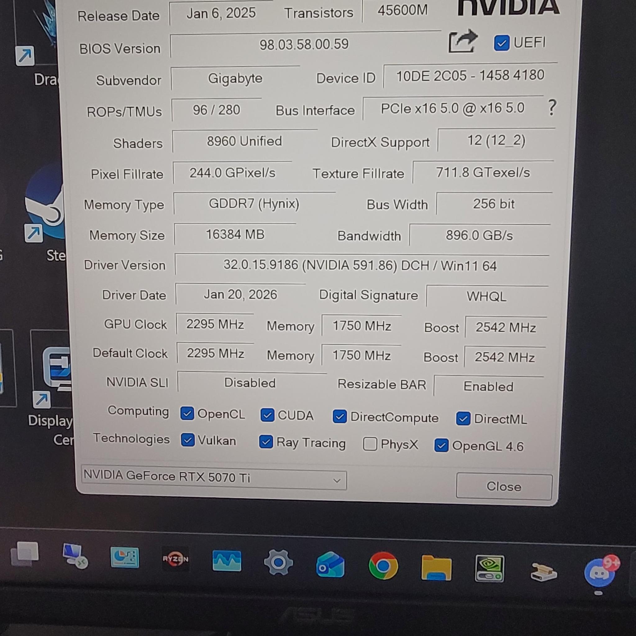 Gigabyte 5070ti Eagle OC – Used
