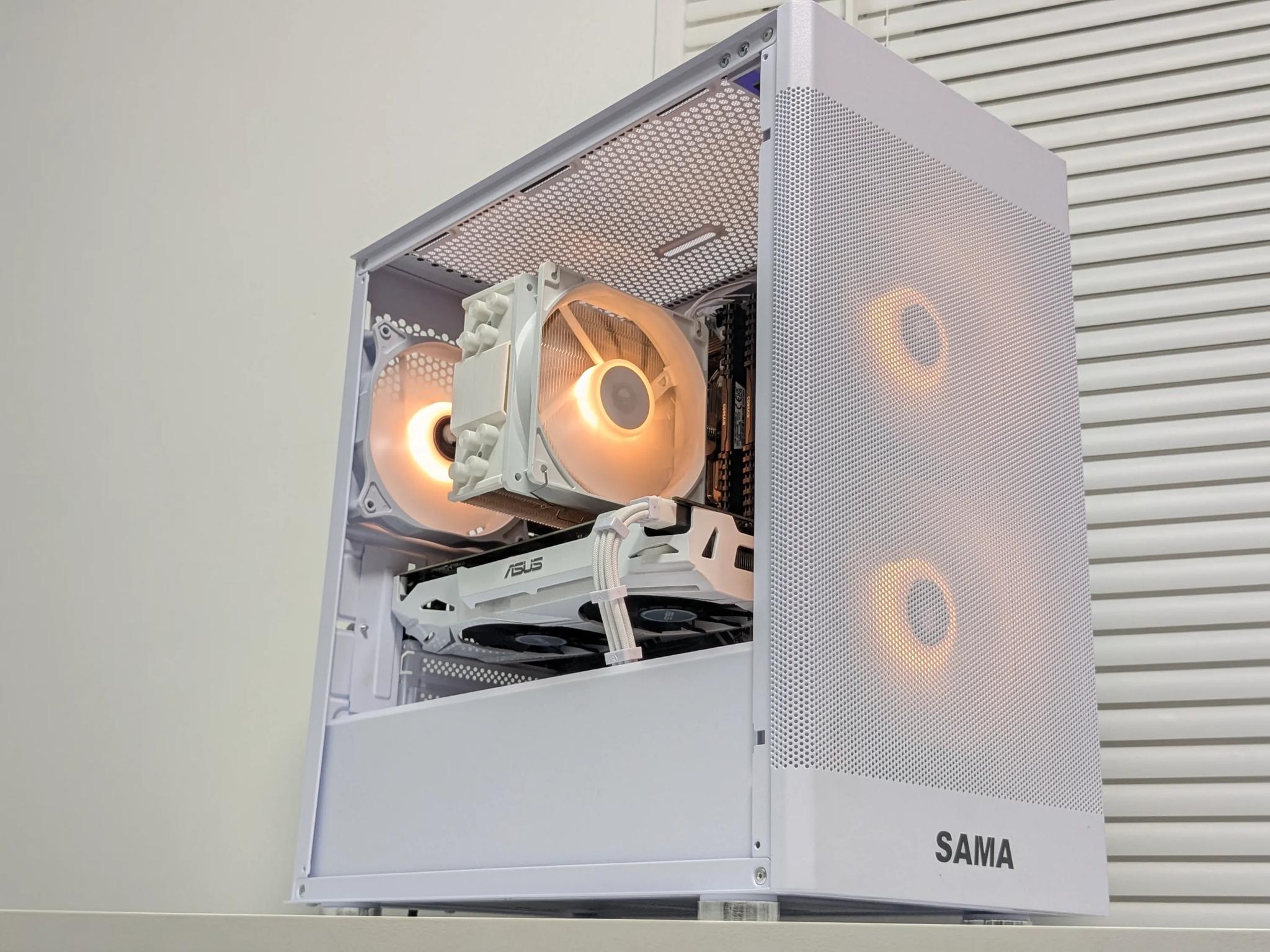❄️ Sleek All-White Gaming PC - Intel i3-12100F, GTX 1060, 16GB RAM, ARGB Lighting, 1TB SSD