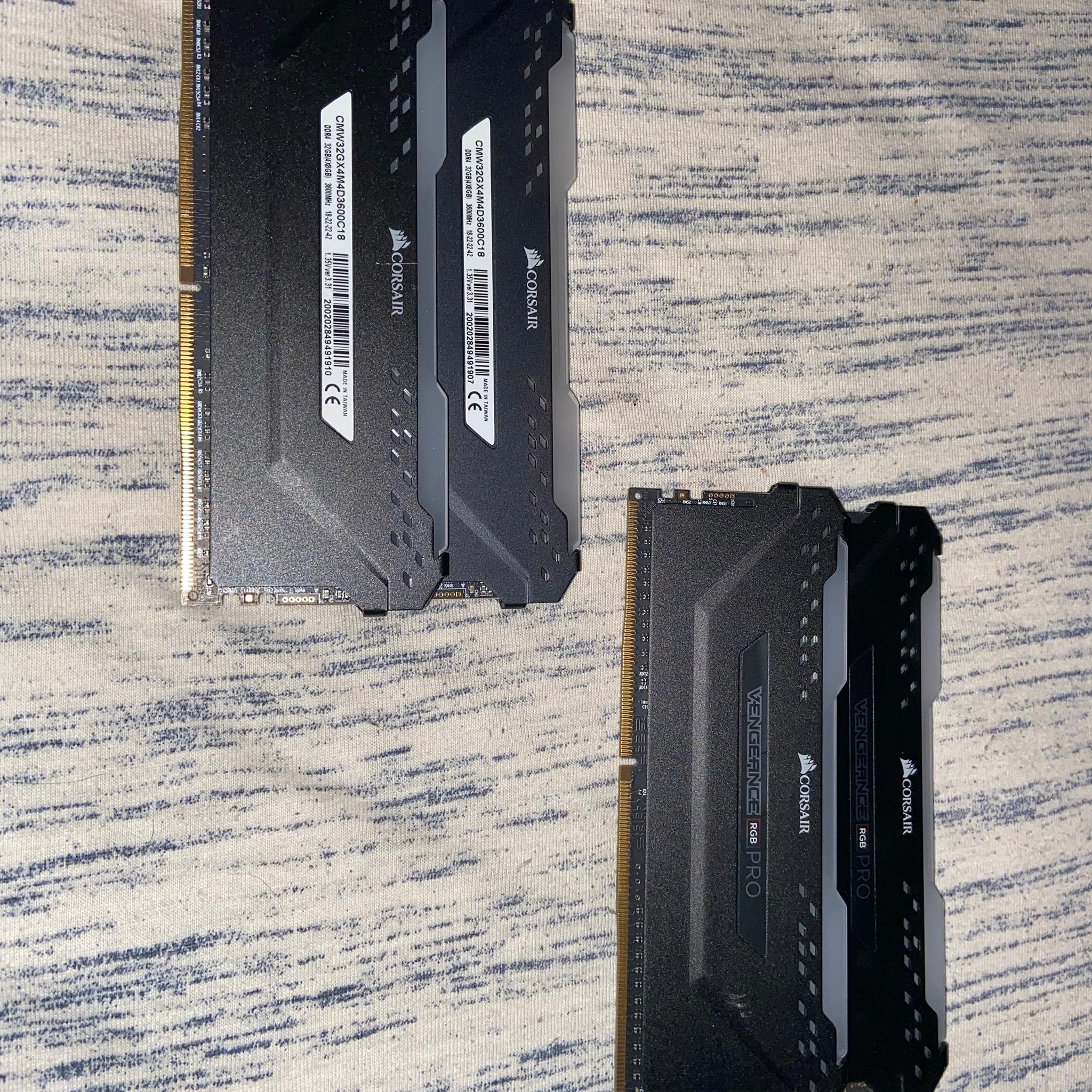 Used! Corsair vengeance RGB PRO 3600hz 4x8GB
