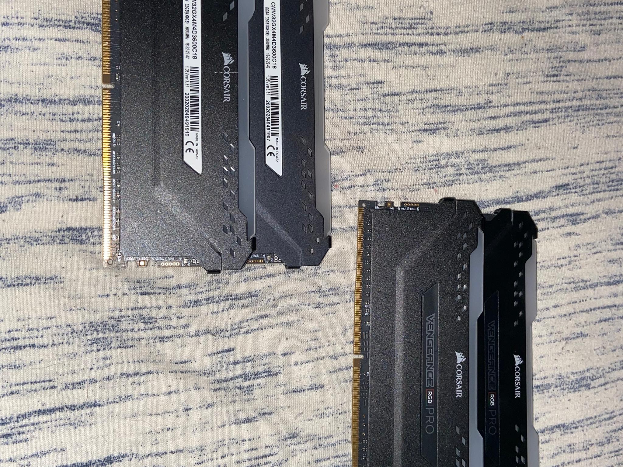 Used! Corsair vengeance RGB PRO 3600hz 4x8GB