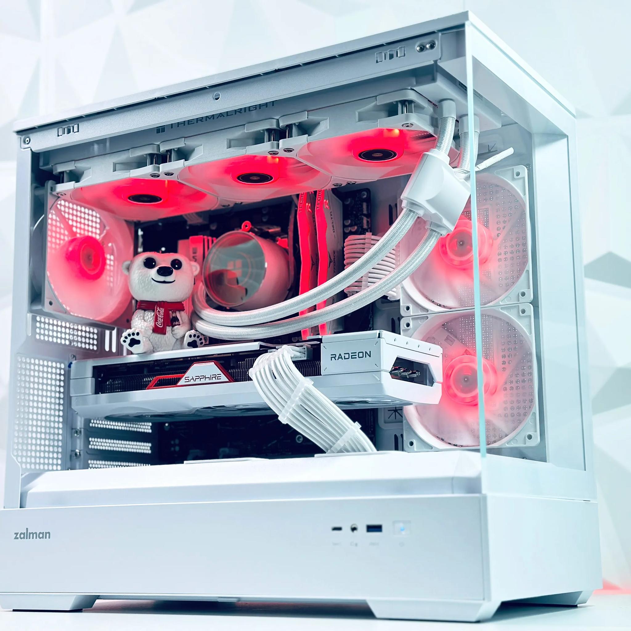 ✨🎁🎄🐻‍❄️ 🧊 Polar Bear  Gaming PC❄️AMD RX 7800 XT 16GB❄️AMD Ryzen 7 7700
