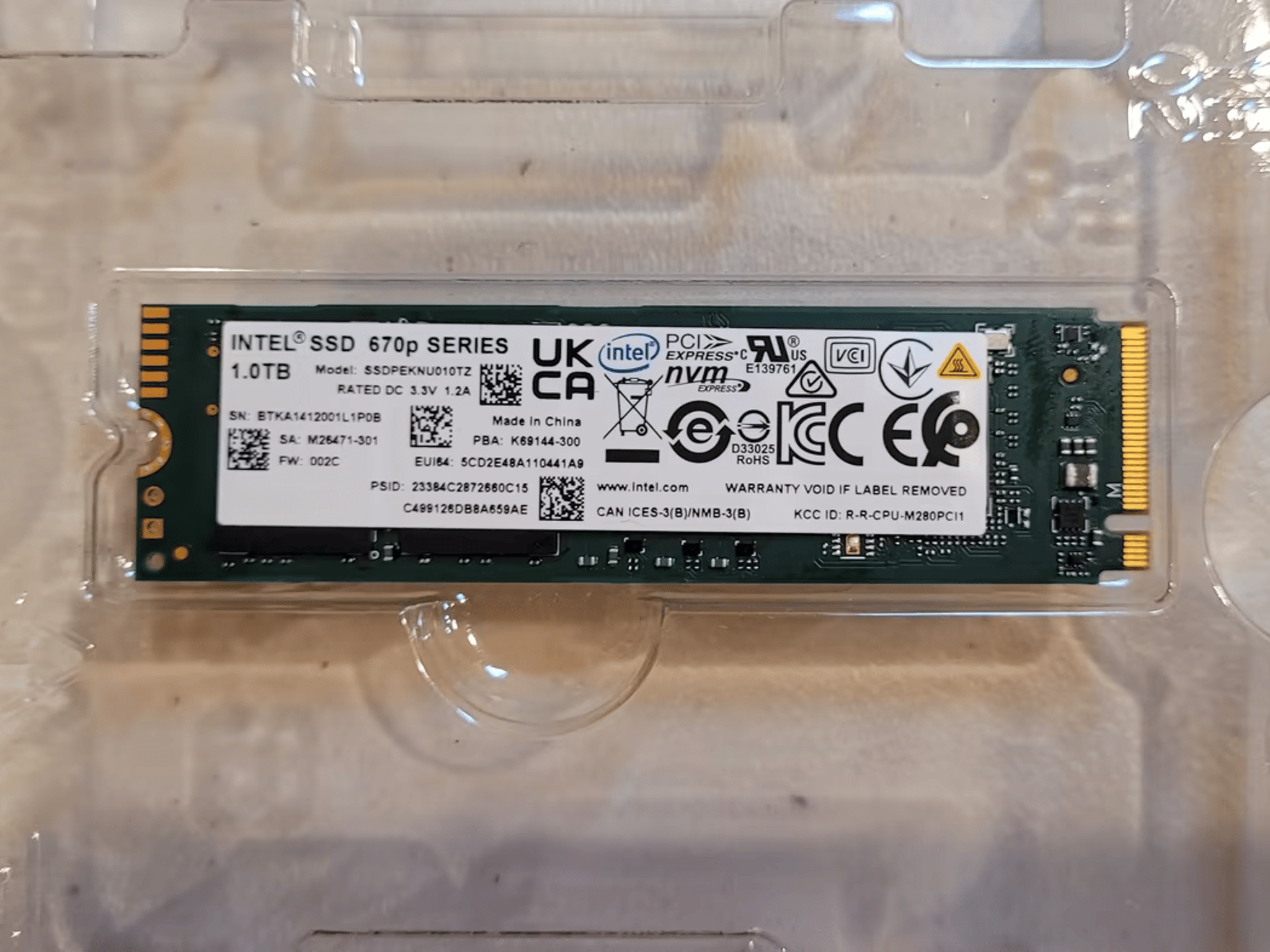 Intel 1TB 670p NVMe M.2 Internal SSD