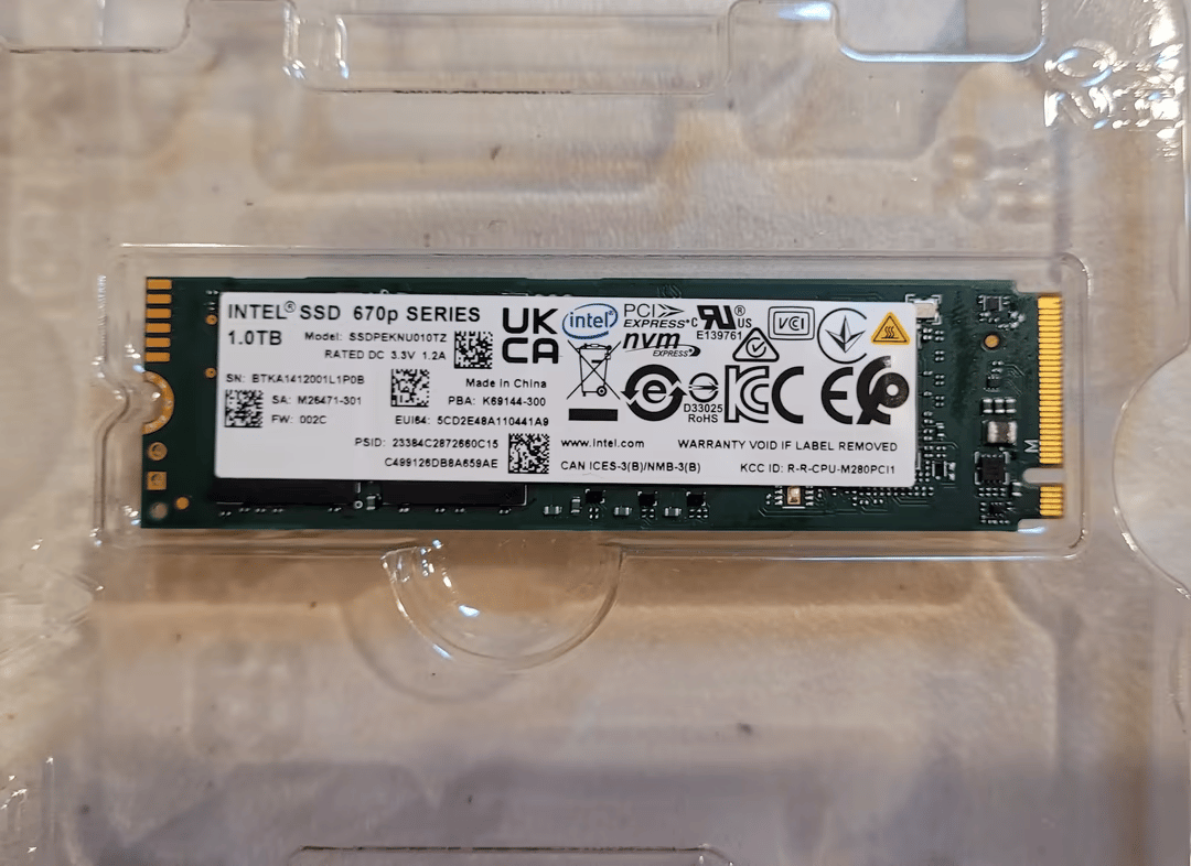 Intel 1TB 670p NVMe M.2 Internal SSD