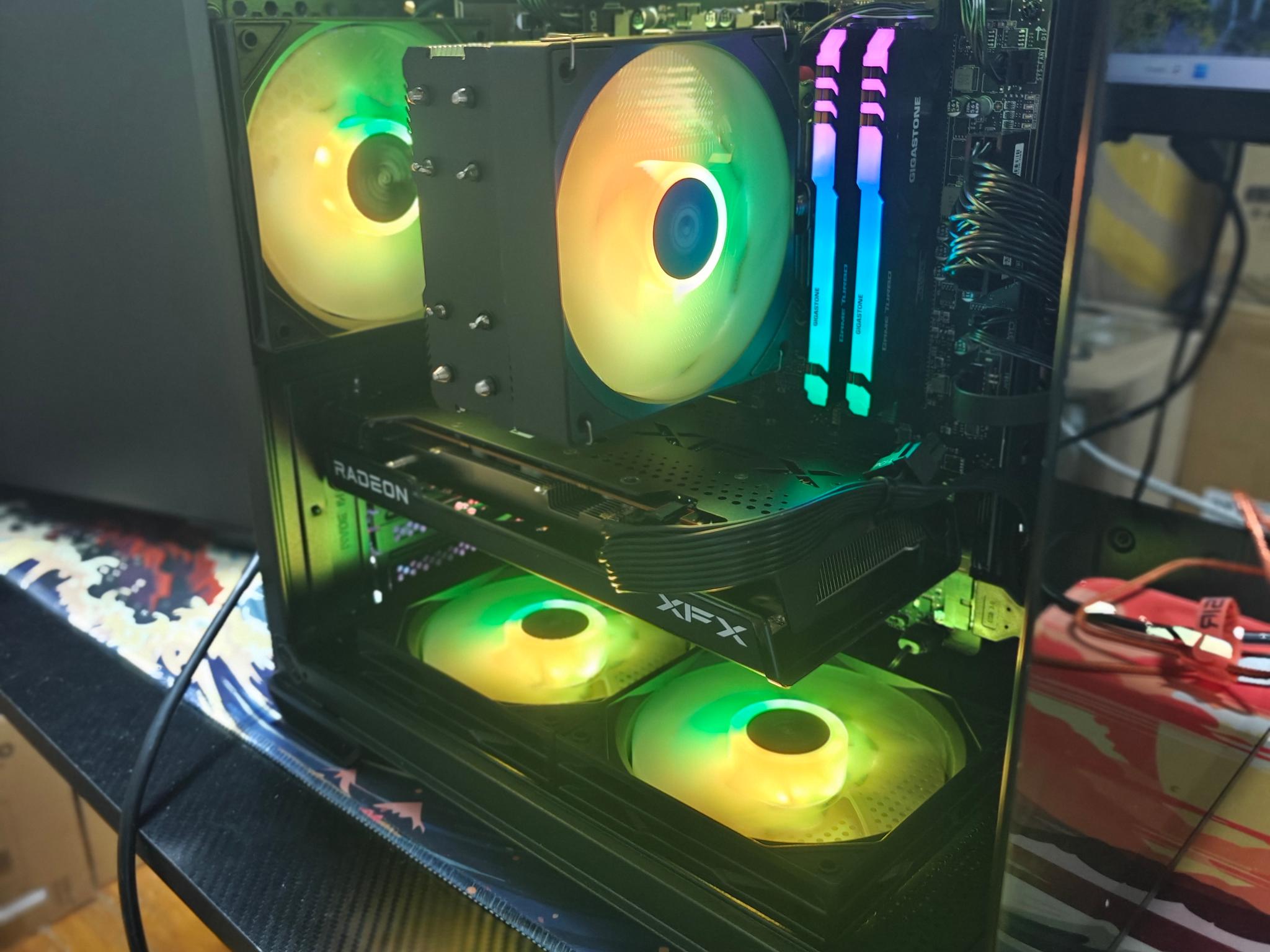 1080P/1440P OKINOS GAMING PC|AMD RYZEN 7 3700X|XFX AMD RX 7600 8GB|1TB SSD|32GB DDR4|WINDOWS 11 HOME