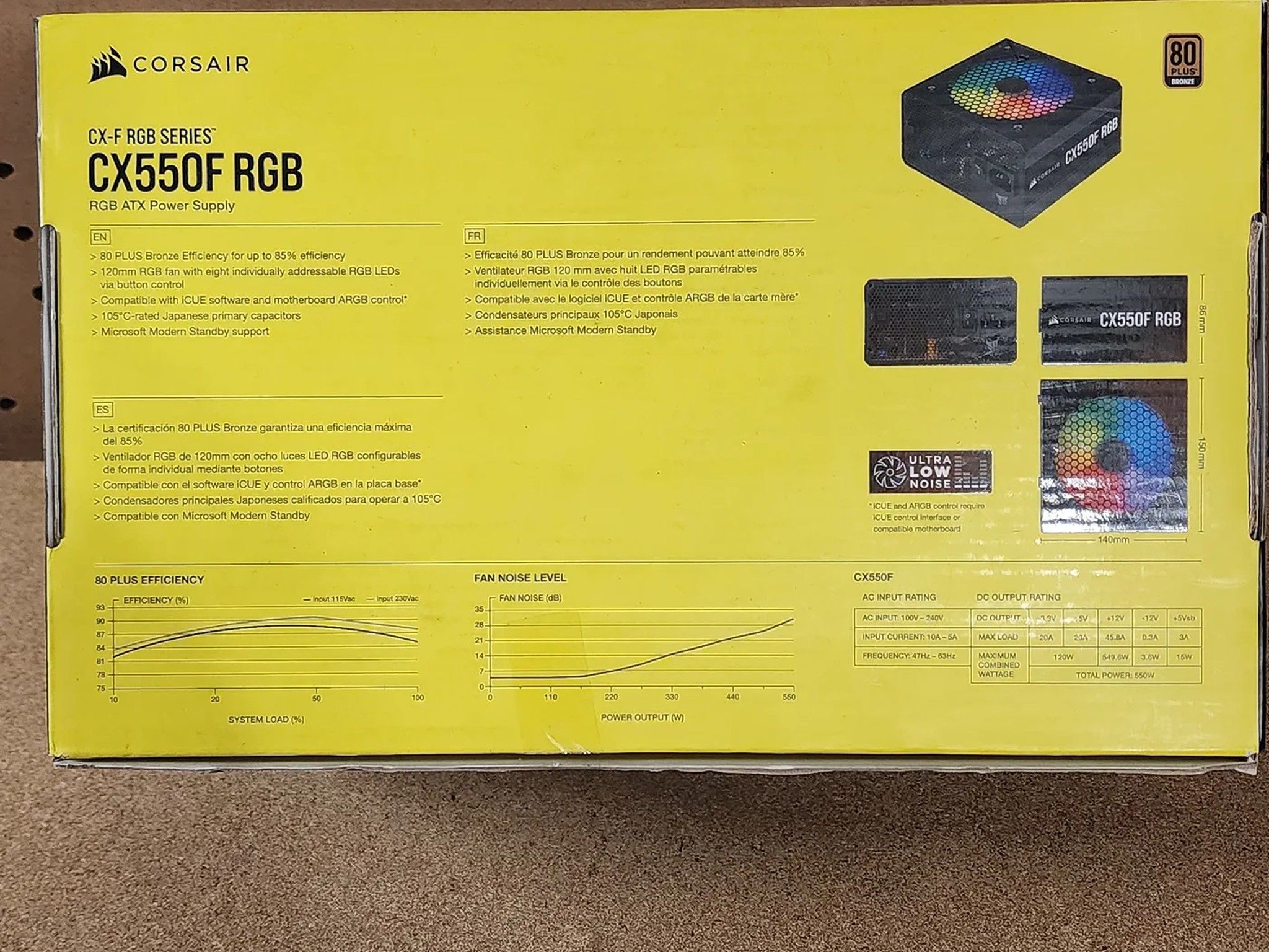Corsair 550W RGB power supply