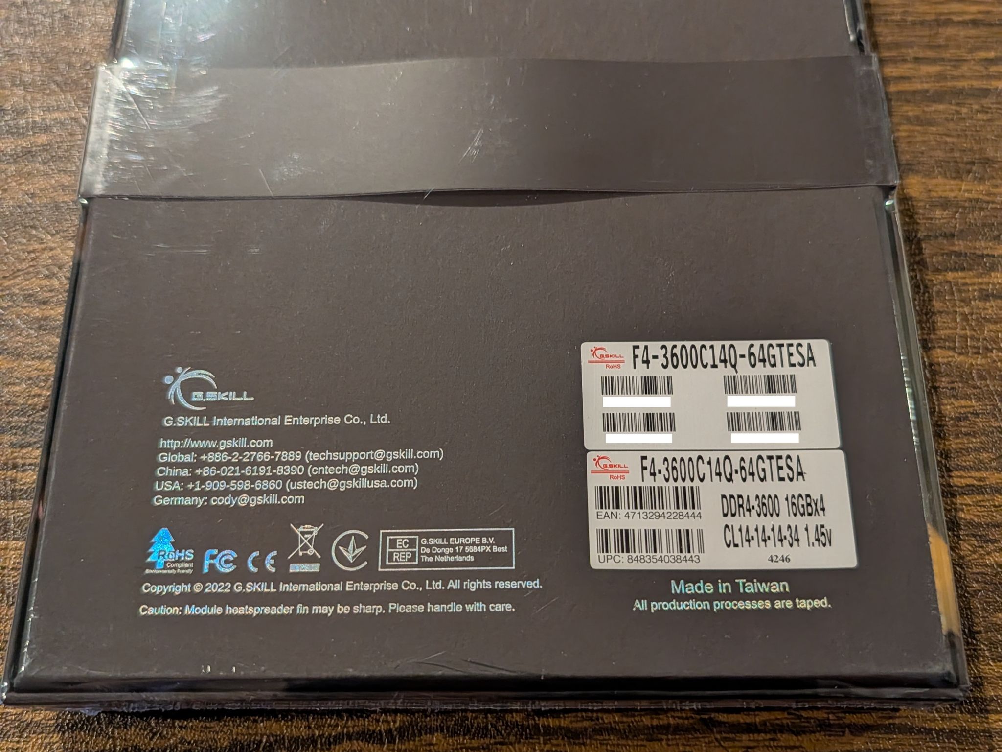 G.SKILL Trident Z Royal Elite RGB 64GB (4 x 16GB) 3600 MHz 14-14-14-34 DDR4 F4-3600C14Q-64GTESA NEW