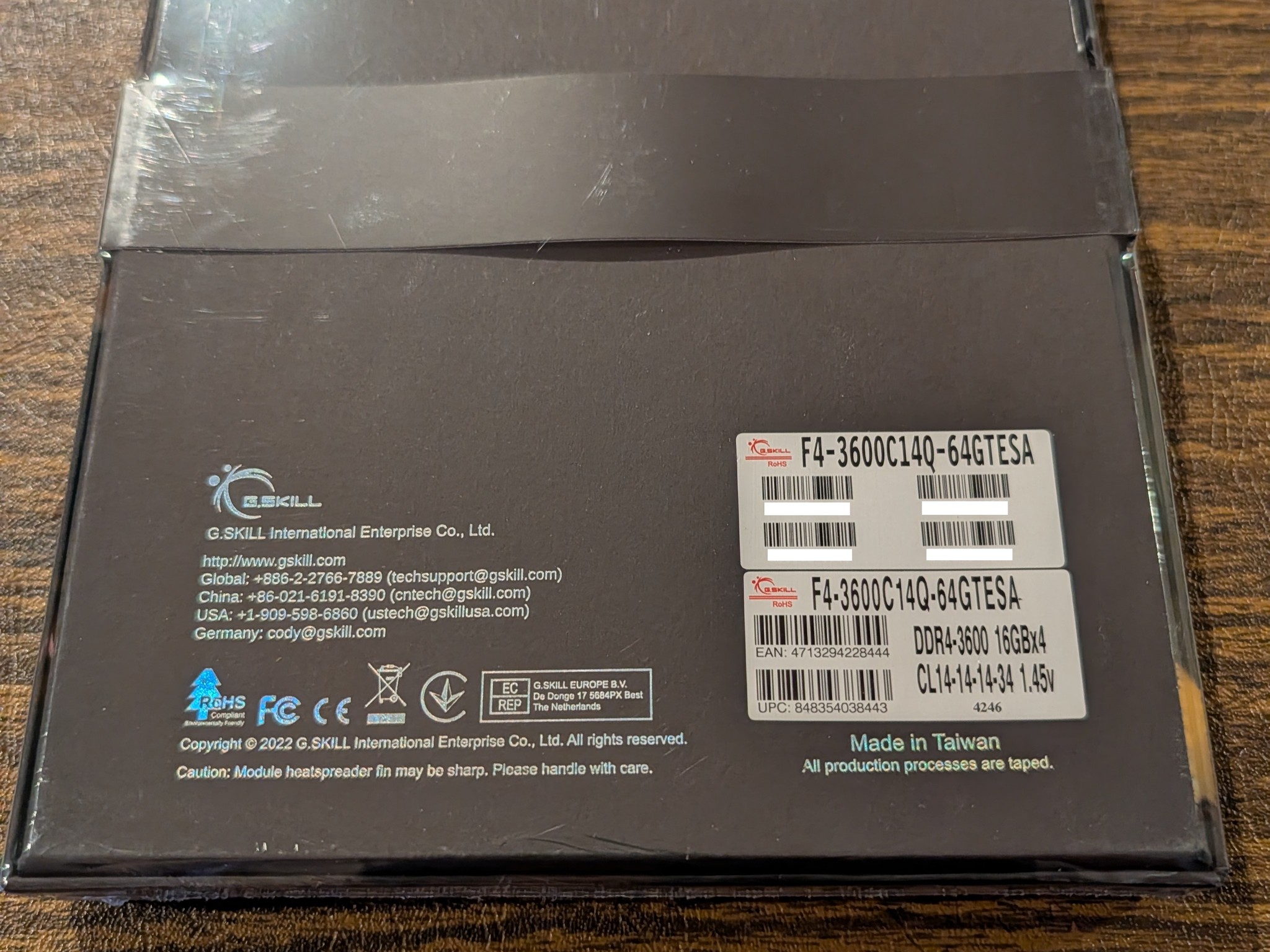 G.SKILL Trident Z Royal Elite RGB 64GB (4 x 16GB) 3600 MHz 14-14-14-34 DDR4 F4-3600C14Q-64GTESA NEW