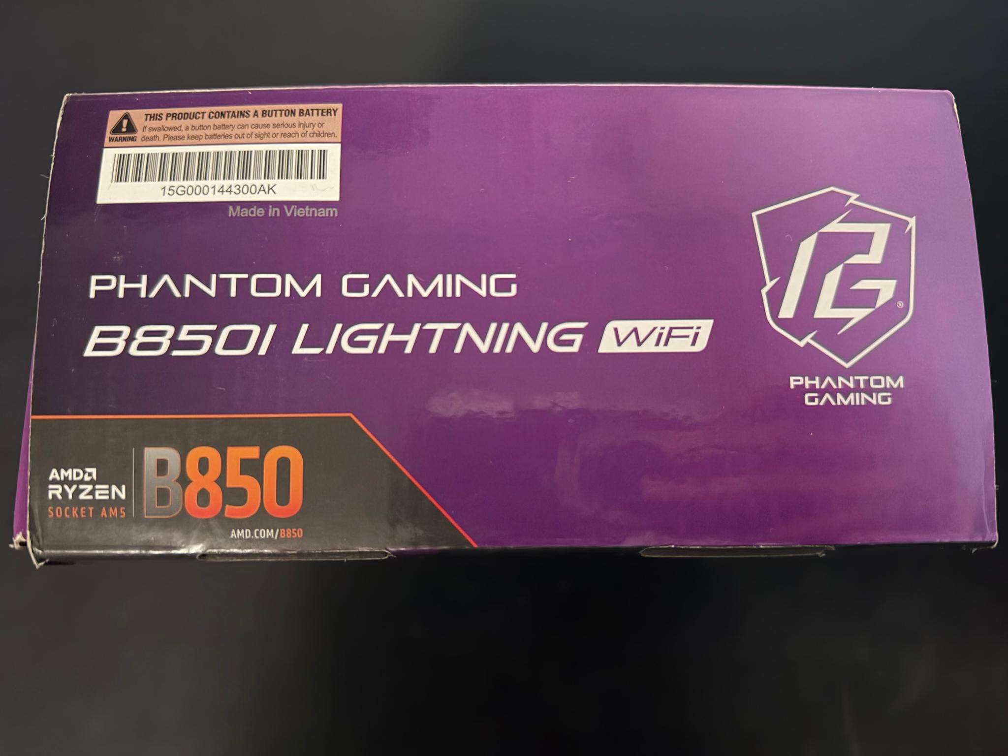 ASRock B850I Lightning WiFi AM5 Motherboard AMD B850 SATA 6Gb/S Mini ITX
