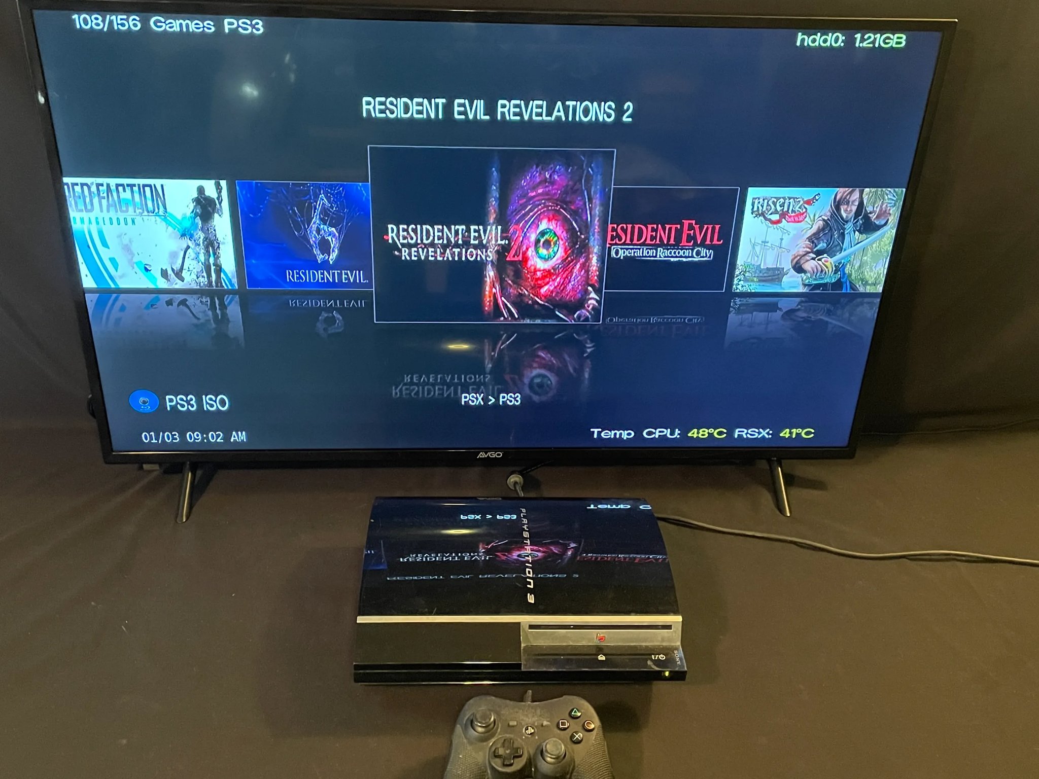 Playstation 3 Fat PS3 1TB Drive With Games