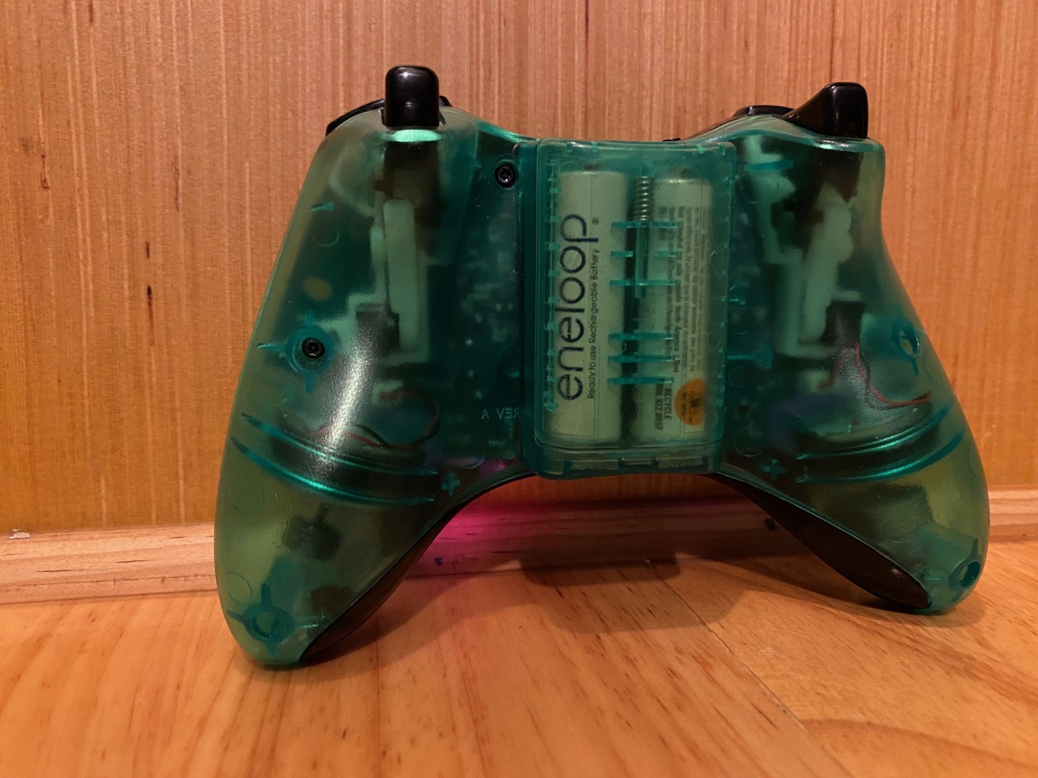 Custom clear green Xbox 360 controller - Hall effect - LEDs - RESTORED