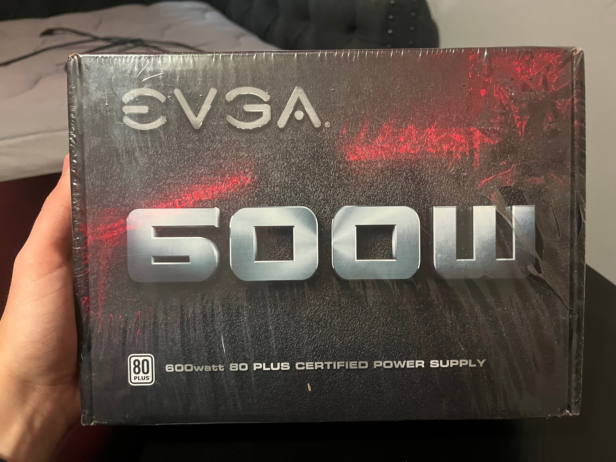 (NEW SEALED) EVGA 600 watt 80 plus certified power supply, 100-W1-0600-K1