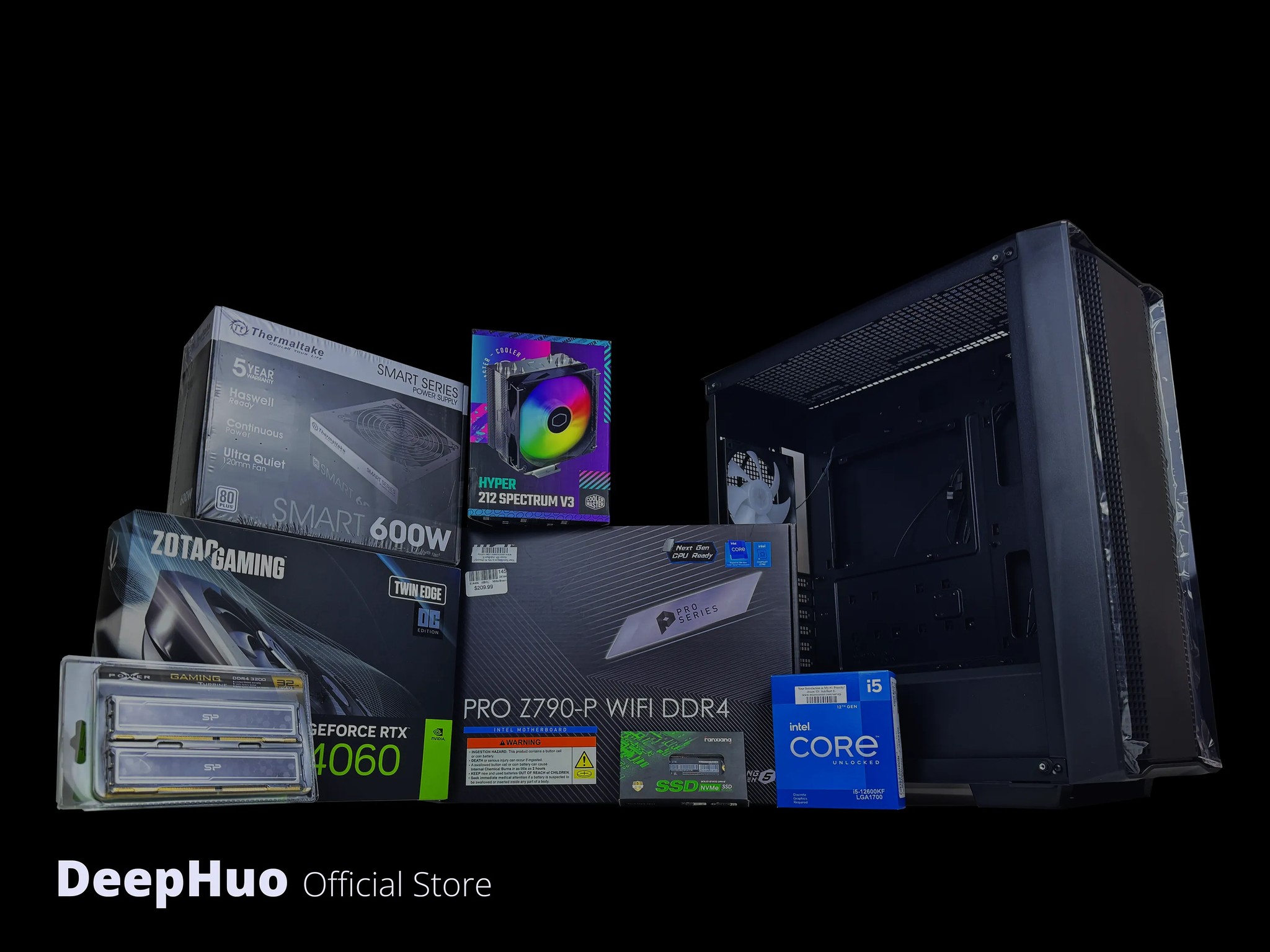 🔥SALE🔥RTX 4060 | i5-12600KF | MSI Z790 | 32GB RAM | 1TB PCIe 4.0- DeepHuo Brand NEW Pre-Built PC