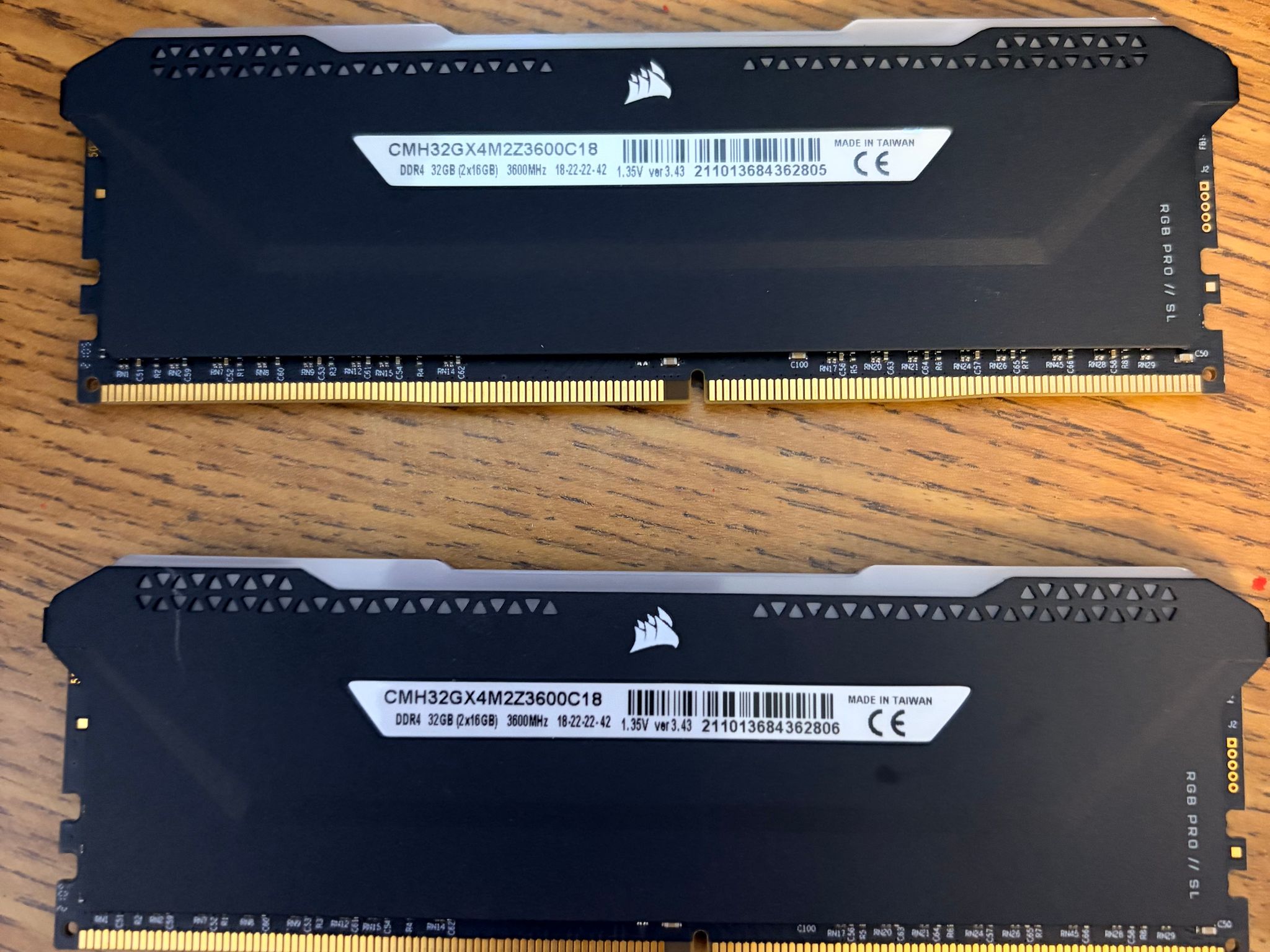 Corsair Vengeance RGB Pro SL 32GB (2x16) DDR4 3600Mhz