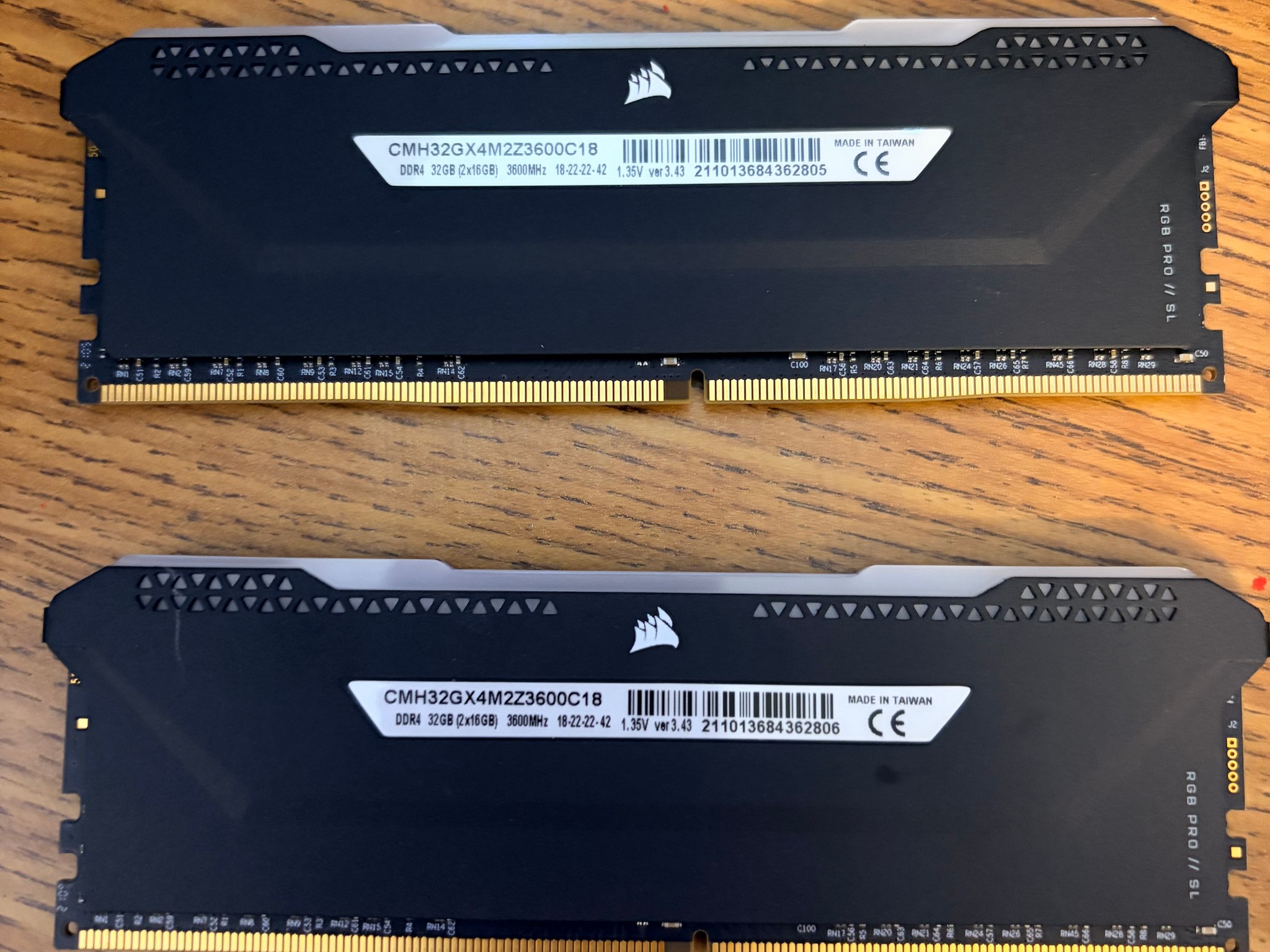 Corsair Vengeance RGB Pro SL 32GB (2x16) DDR4 3600Mhz