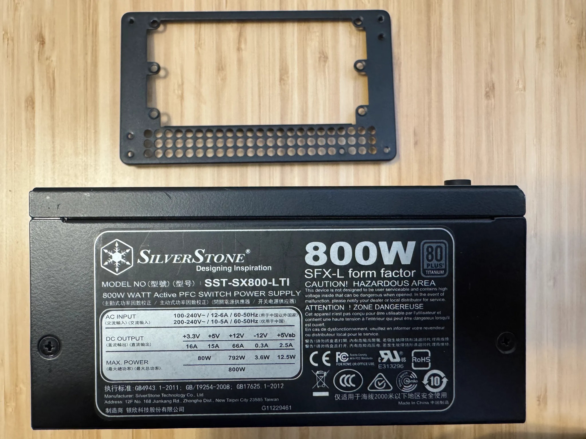 Silverstone SFX-L 800 W 80+ Titanium Certified Fully Modular SFX Power Supply