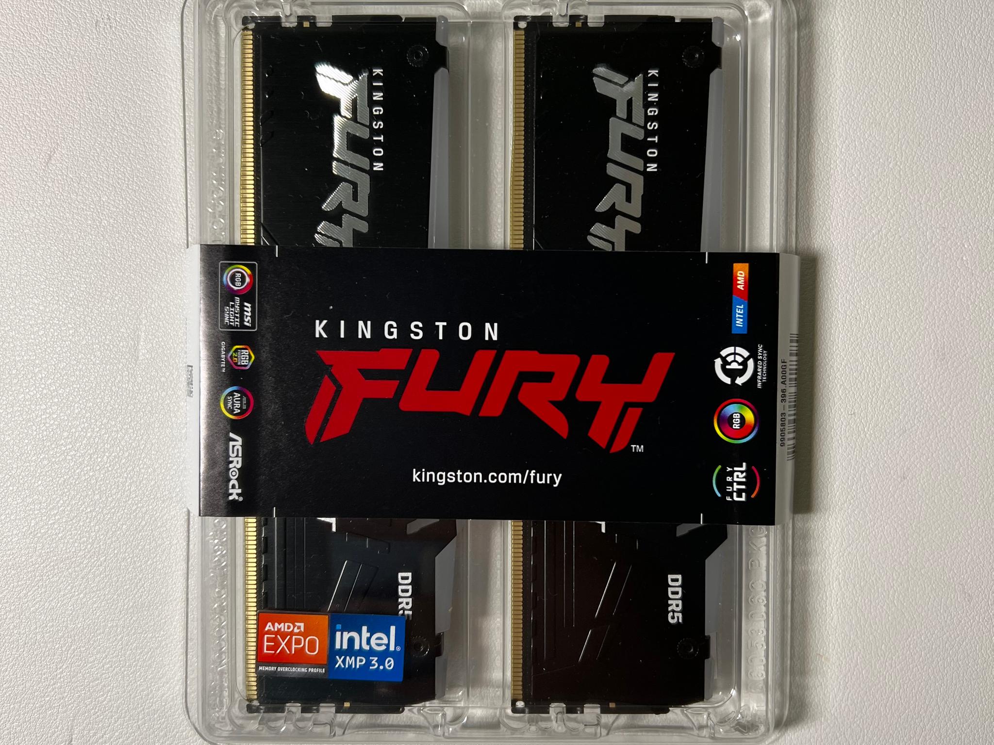 KINGSTON FURY BEAST RGB 2x16GB DDR5 6000MT/s CL30 (32GB KIT)