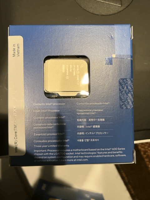 Intel Core i7-12700K Alder Lake 3.6GHz Twelve-Core LGA 1700 Boxed Processor - Heatsink Not Included