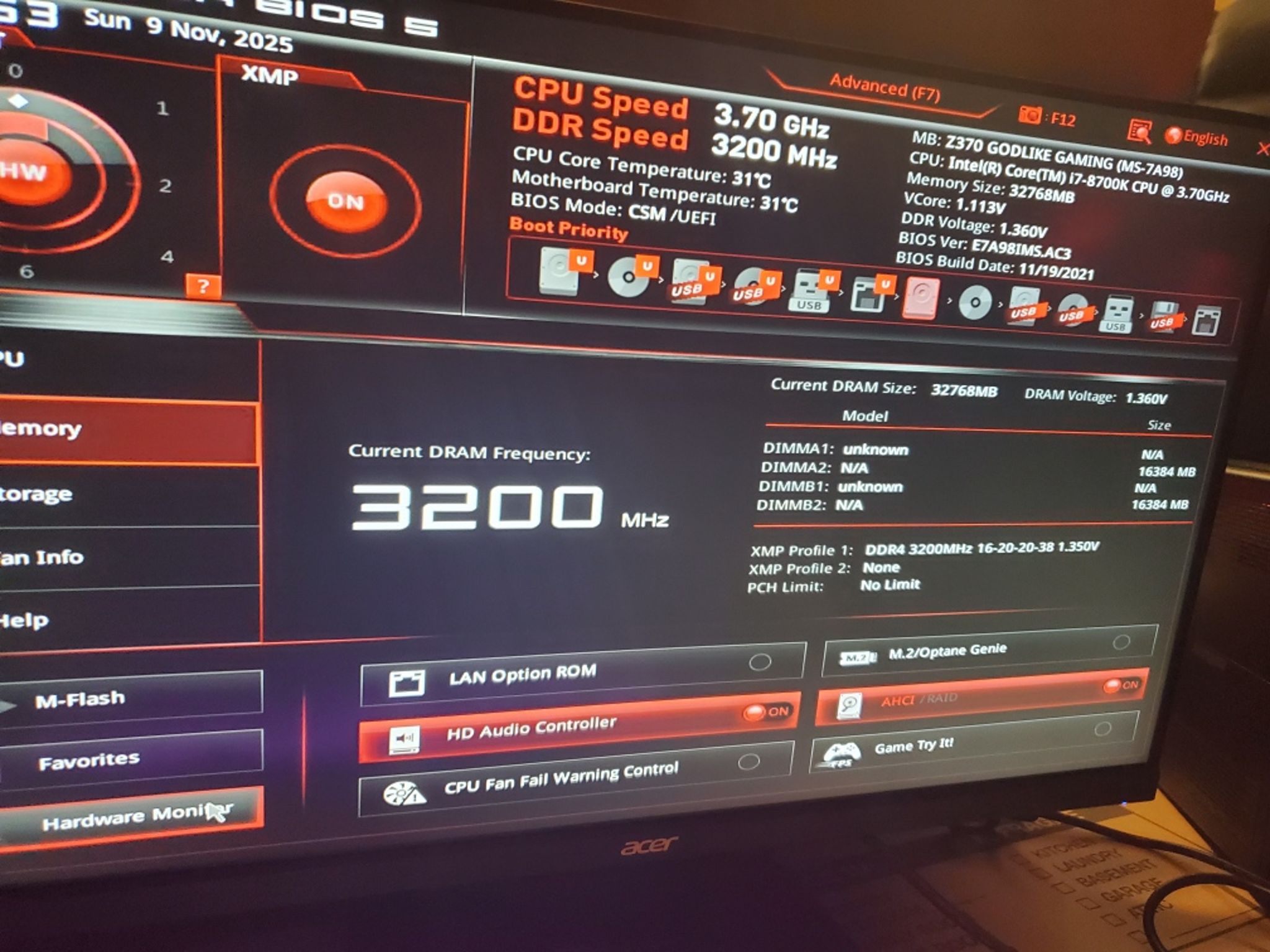 🔥"Mr. RED" 🔥 I7 8700K MSI RTX2070 32GB DDR4 3200 2TB M.2