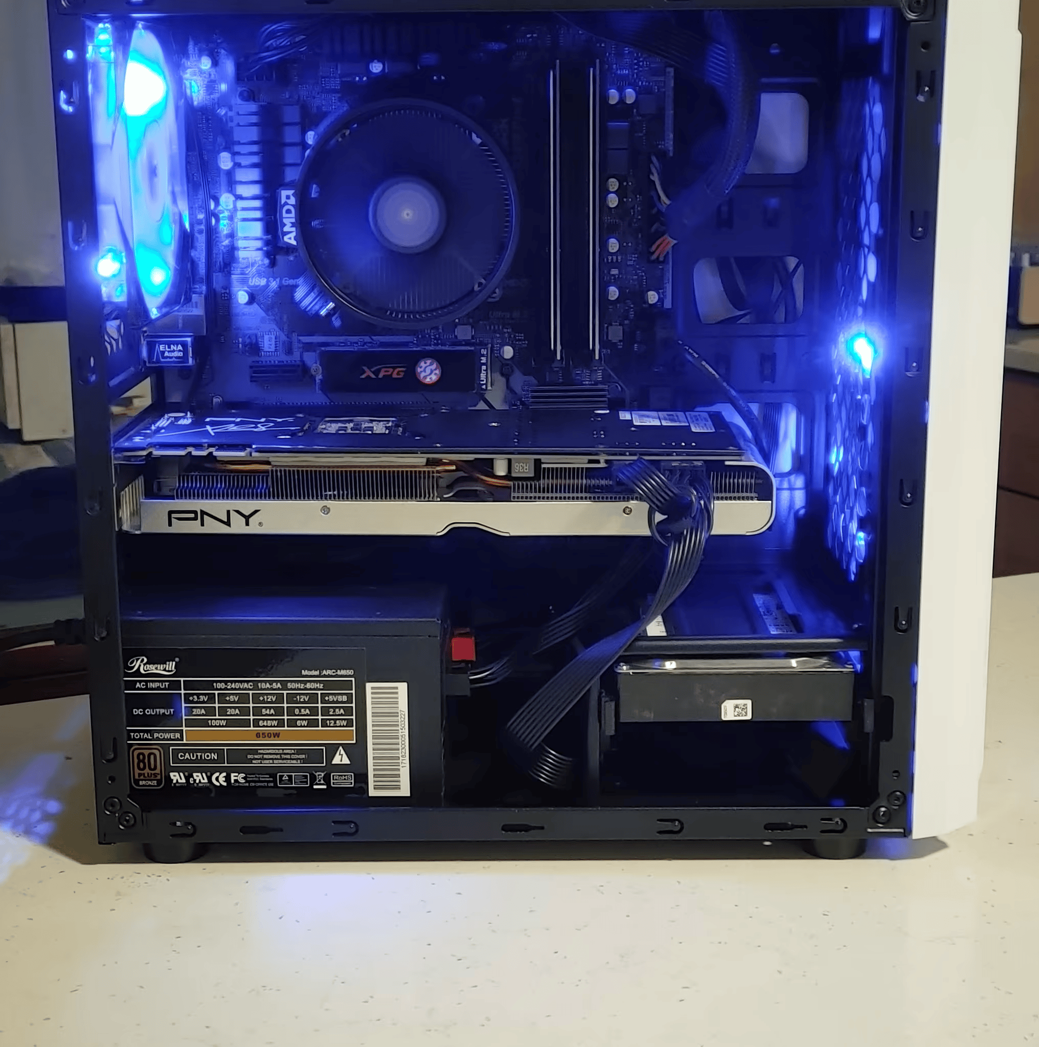 Sleek White Gaming PC