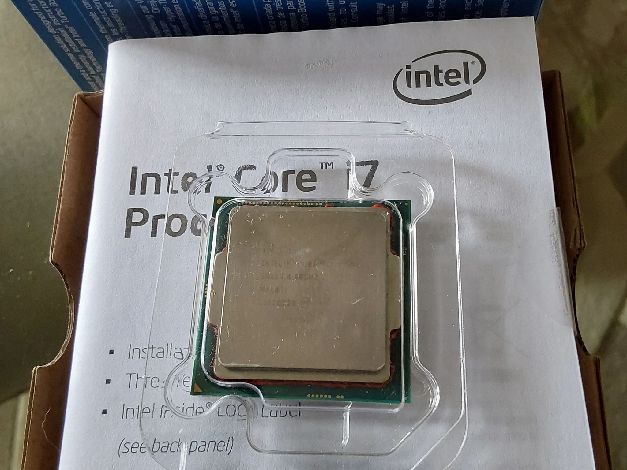 Intel i7 4790k 4.0GHz CPU and Heatsink/Fan in Original Retail Box