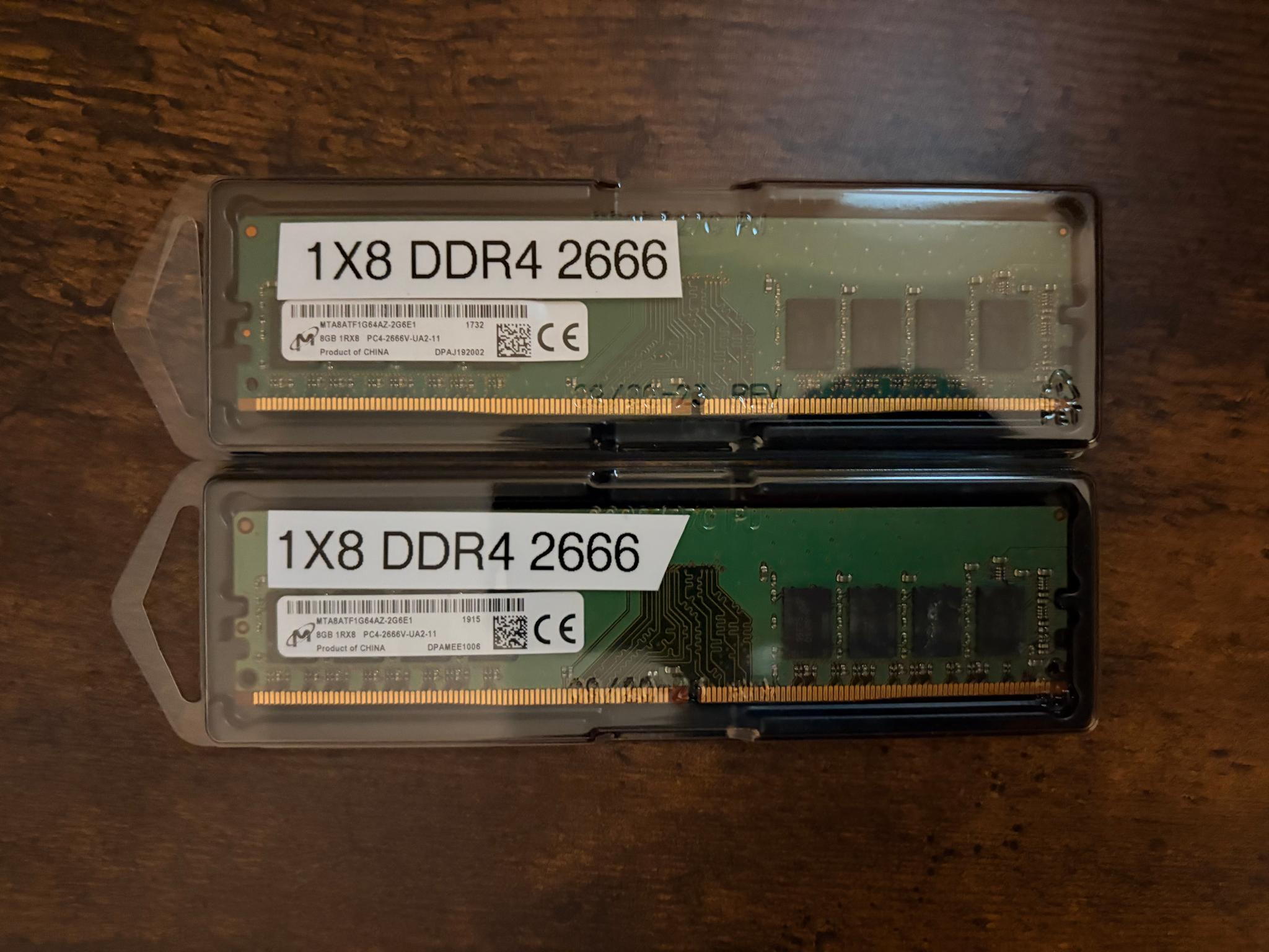 (USED) Micron DDR4 2666MT/S 16GB (2x8GB)
