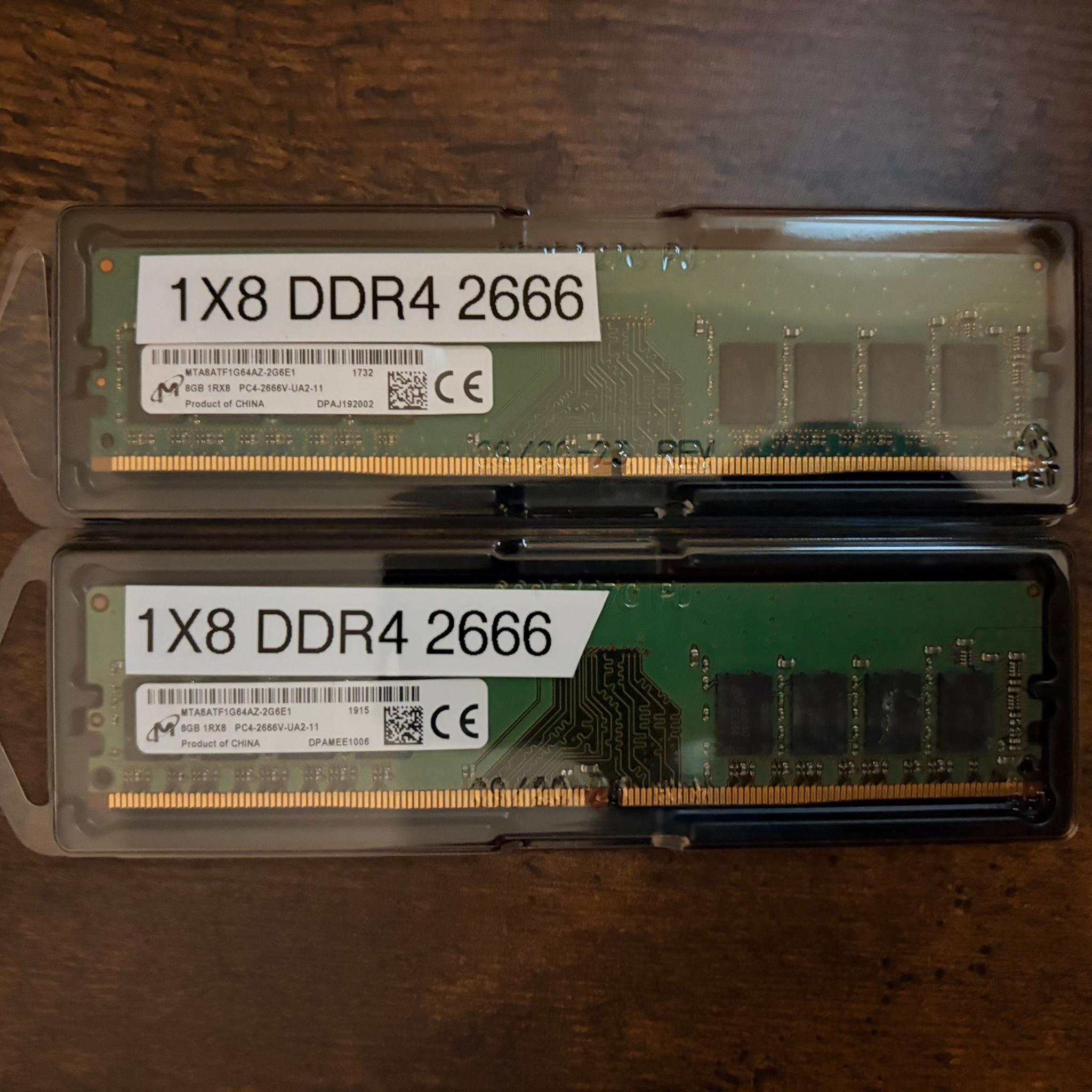 (USED) Micron DDR4 2666MT/S 16GB (2x8GB)