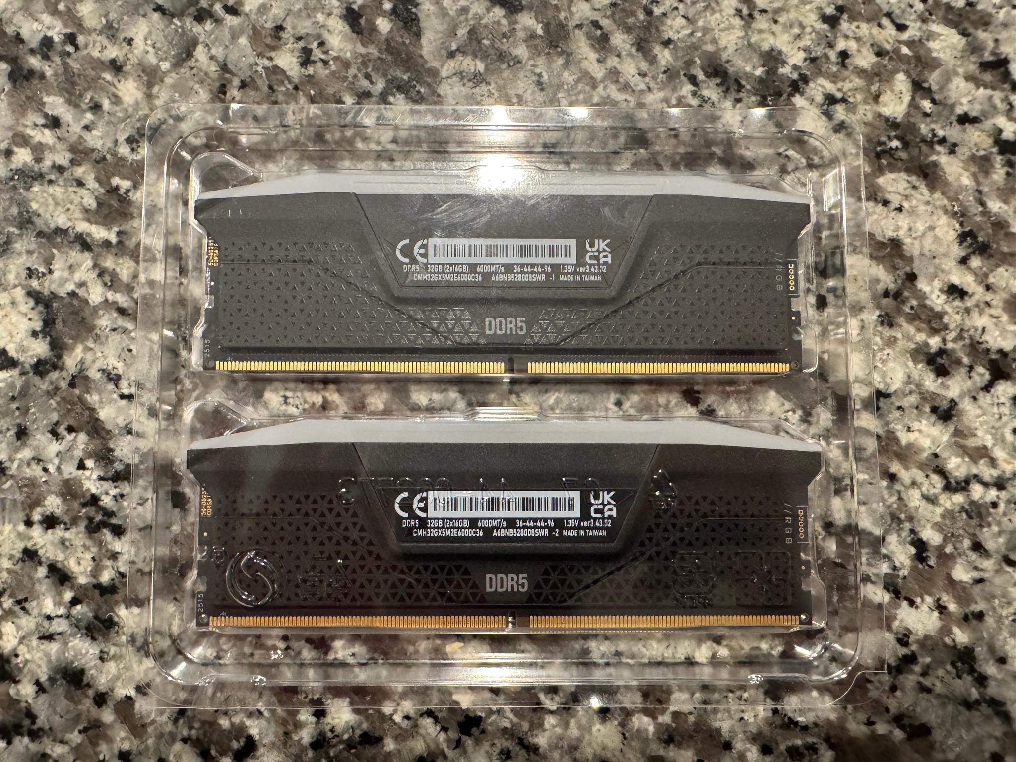 Corsair Vengeance RGB 32GB (2x16) DDR5 6000MT/s Memory