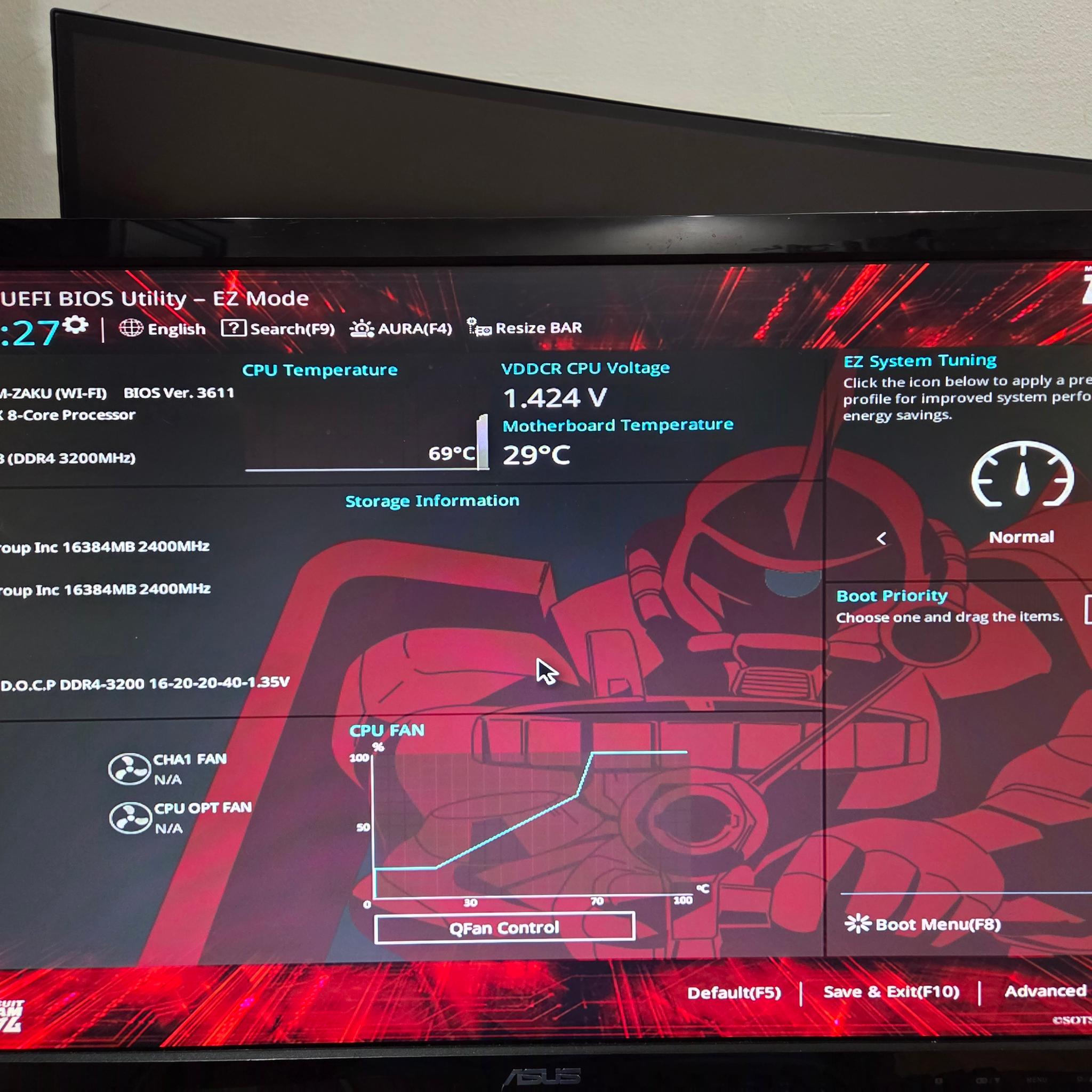 AMD 5800X CPU, Asus B550M Zaku II Motherboard, 32GB (2x16GB) of 3200MHz Ram Bundle