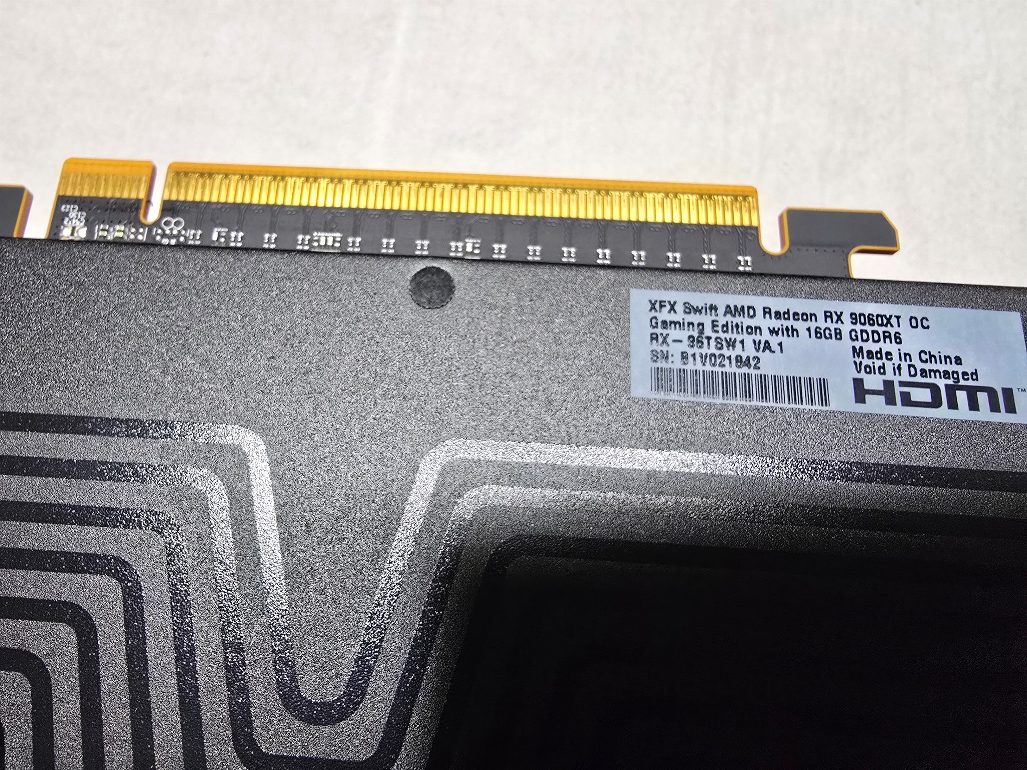XFX Swift AMD Radeon RX 9060 XT OC Gaming Edition with 16GB GDDR6 HDMI 2xDP