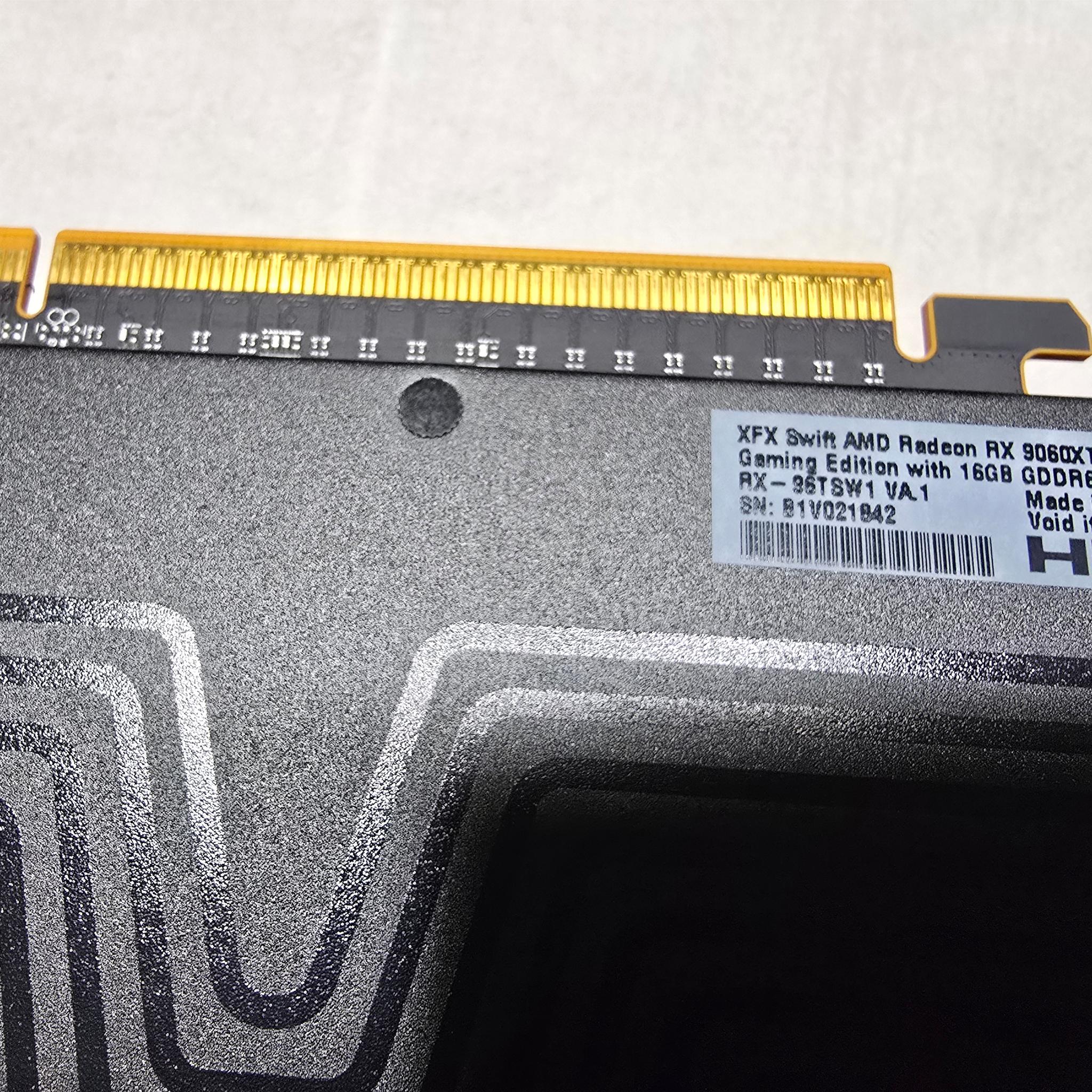 XFX Swift AMD Radeon RX 9060 XT OC Gaming Edition with 16GB GDDR6 HDMI 2xDP