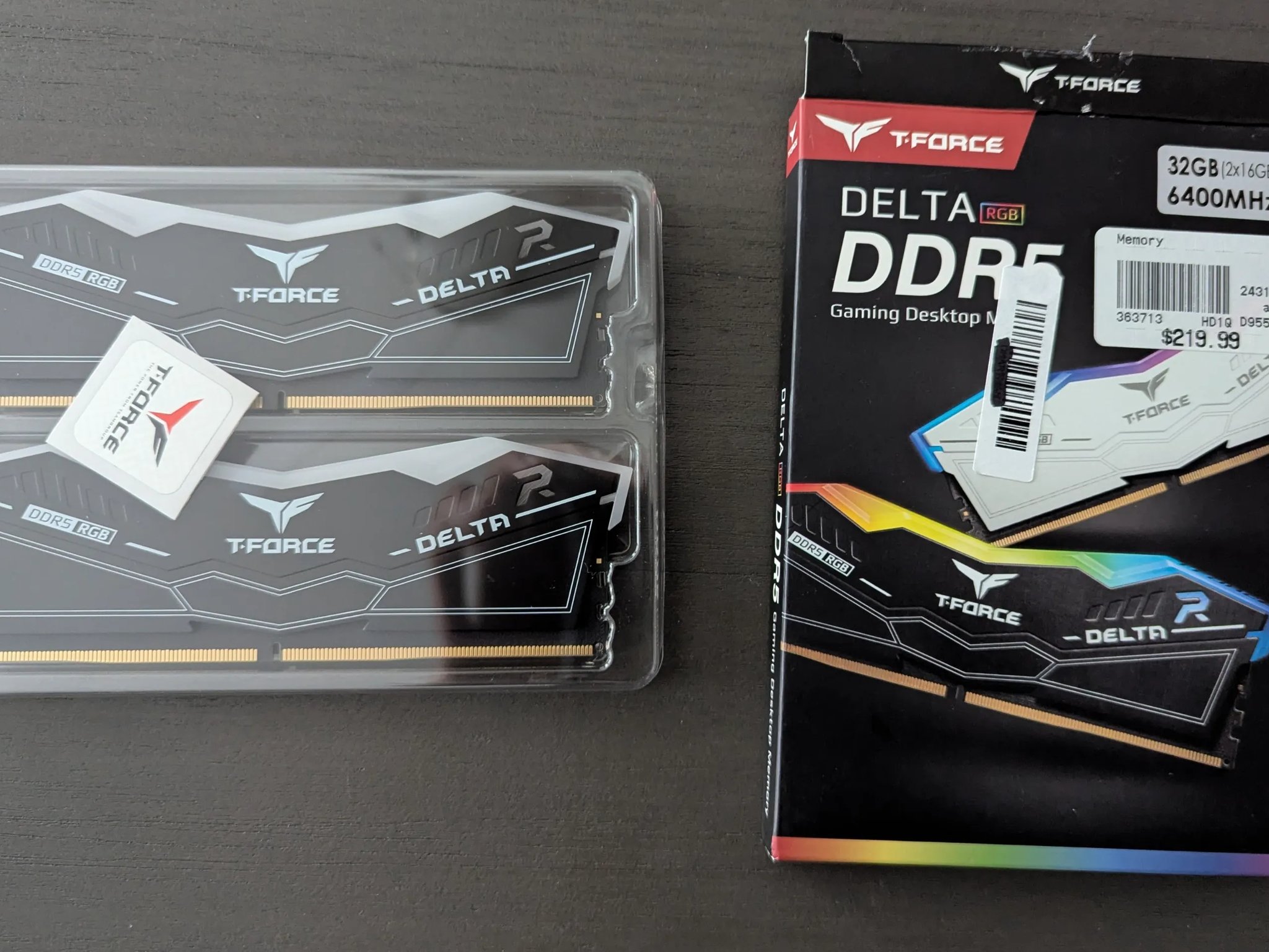 Team T-Force Delta RGB 32GB (2 x 16GB) 288-Pin PC RAM DDR5 6400 (PC5 51200) Desktop Memory
