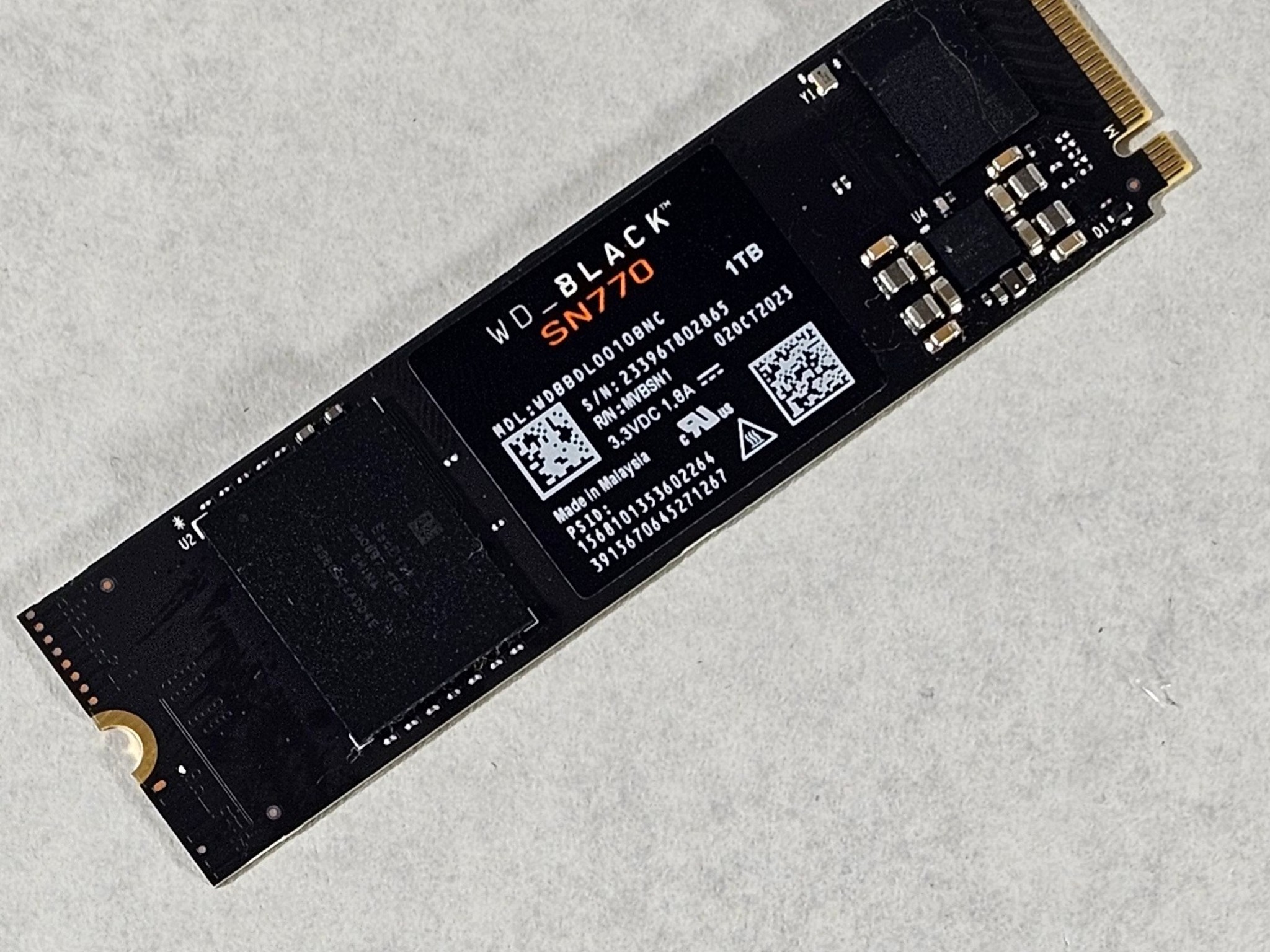 1TB NVMe M.2 SSD WD Black SN770