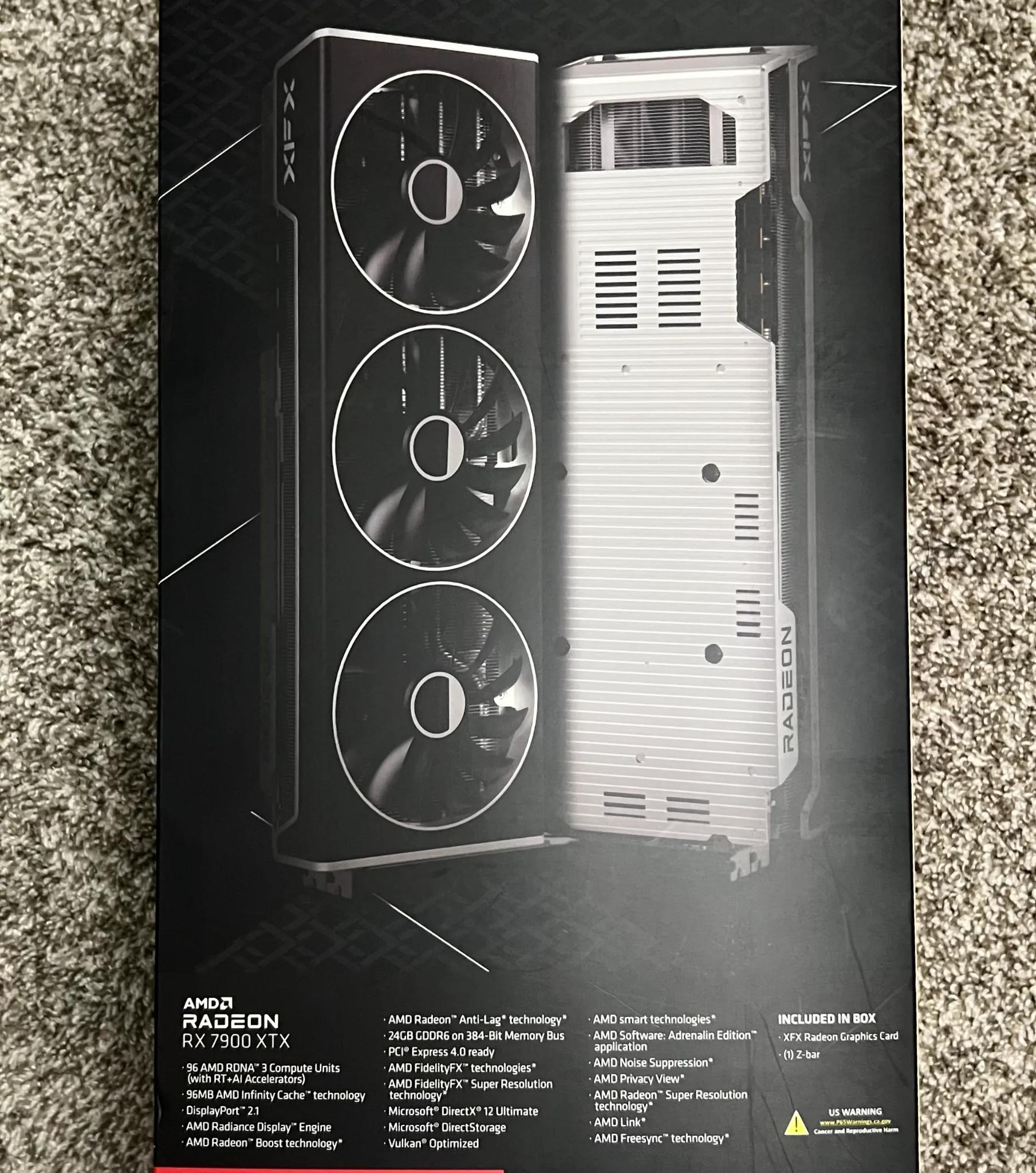 XFX Speedster MERC 310 AMD Radeon RX 7900 XTX Black Edition 24GB GDDR6 Graphics