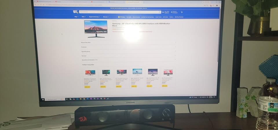 Samsung - 4K 28” ViewFinity UHD IPS AMD FreeSync with HDR Monitor - Black