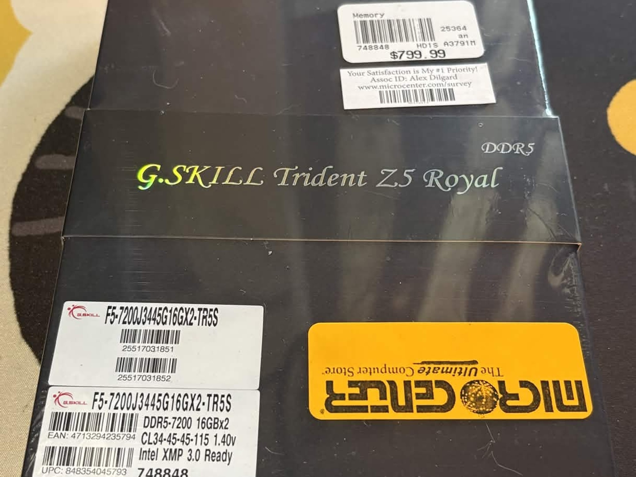 G-Skill Trident Z5 Royal 2x16GB 7200MHZ (NEW)