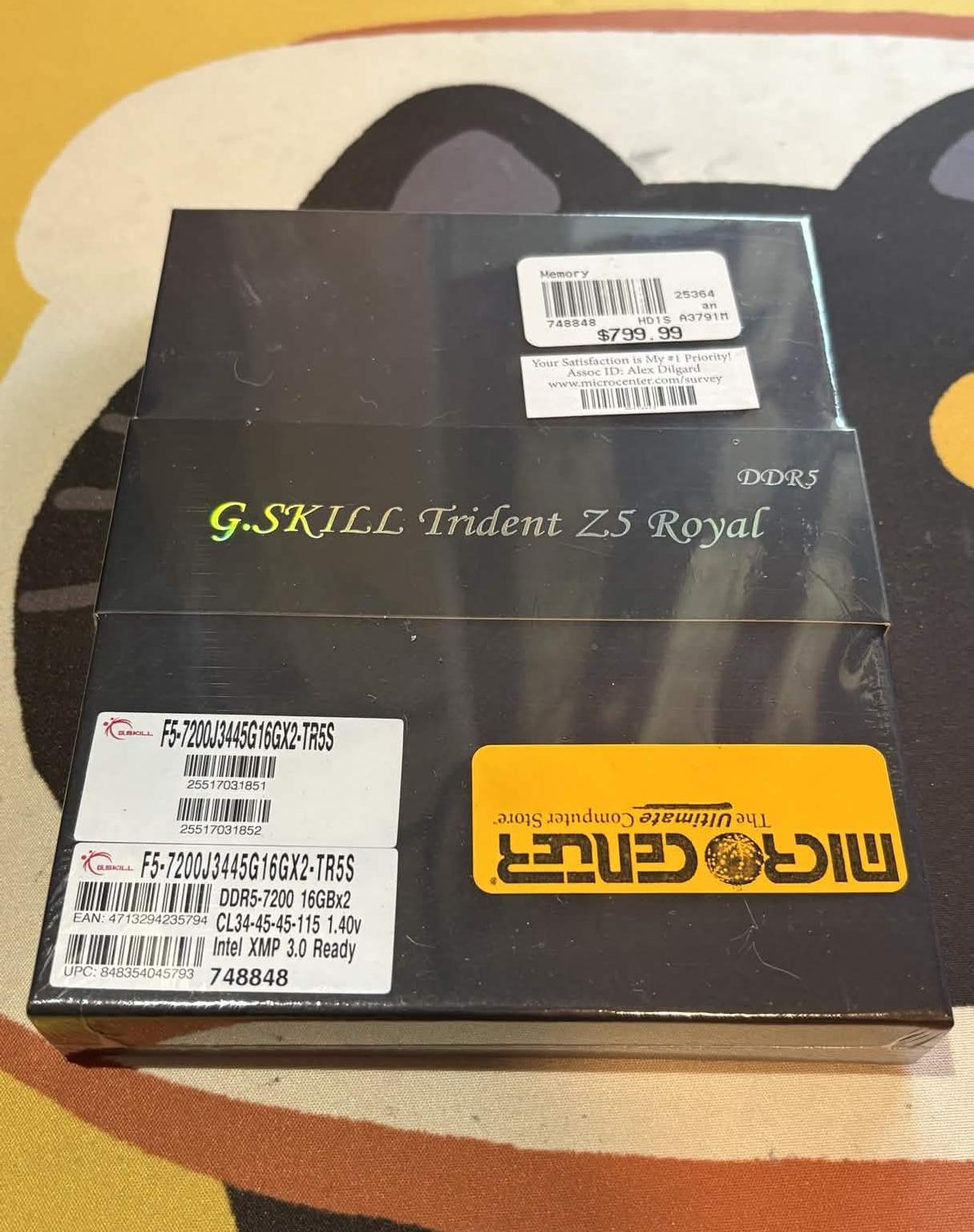 G-Skill Trident Z5 Royal 2x16GB 7200MHZ (NEW)