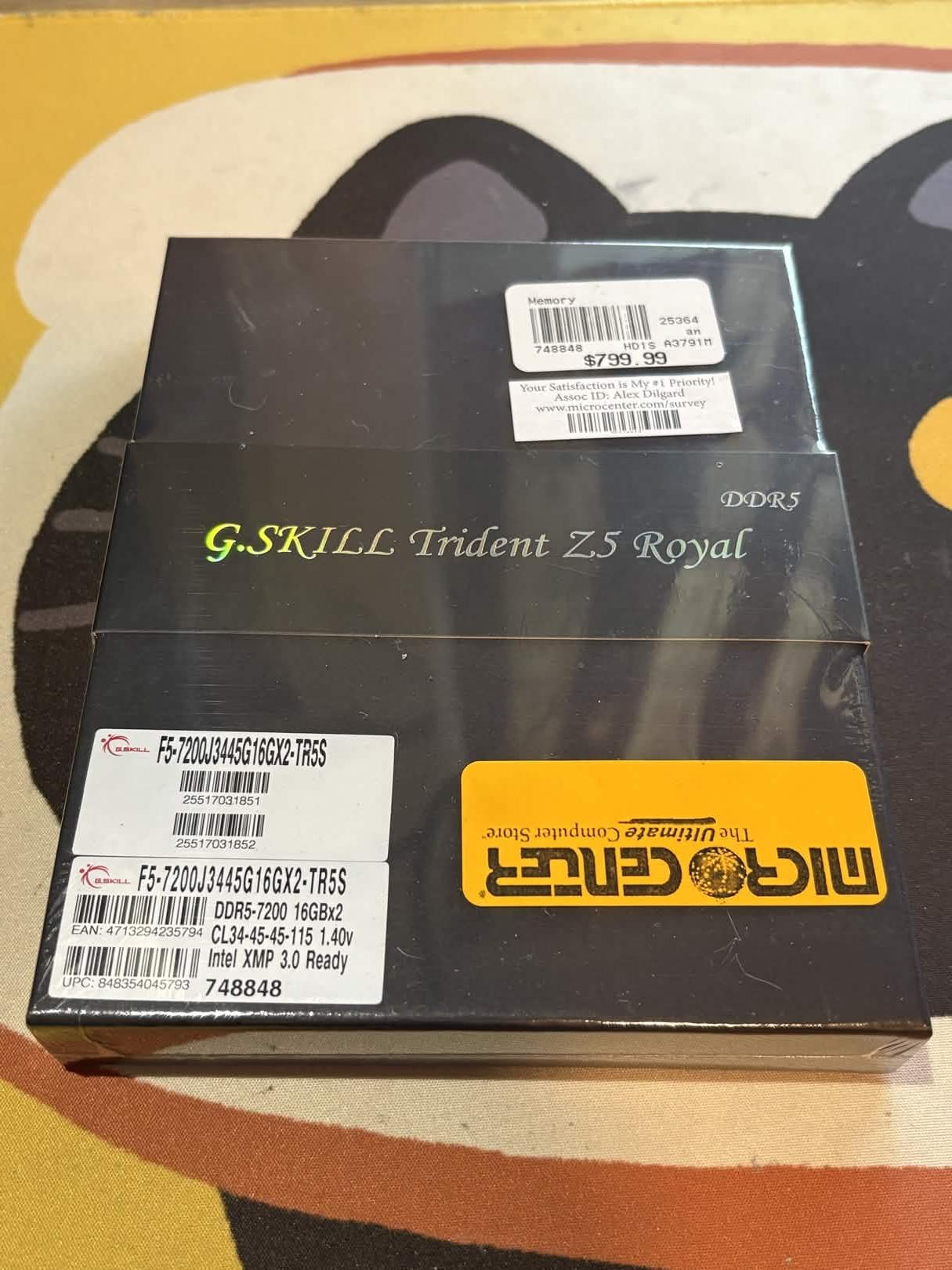 G-Skill Trident Z5 Royal 2x16GB 7200MHZ (NEW)