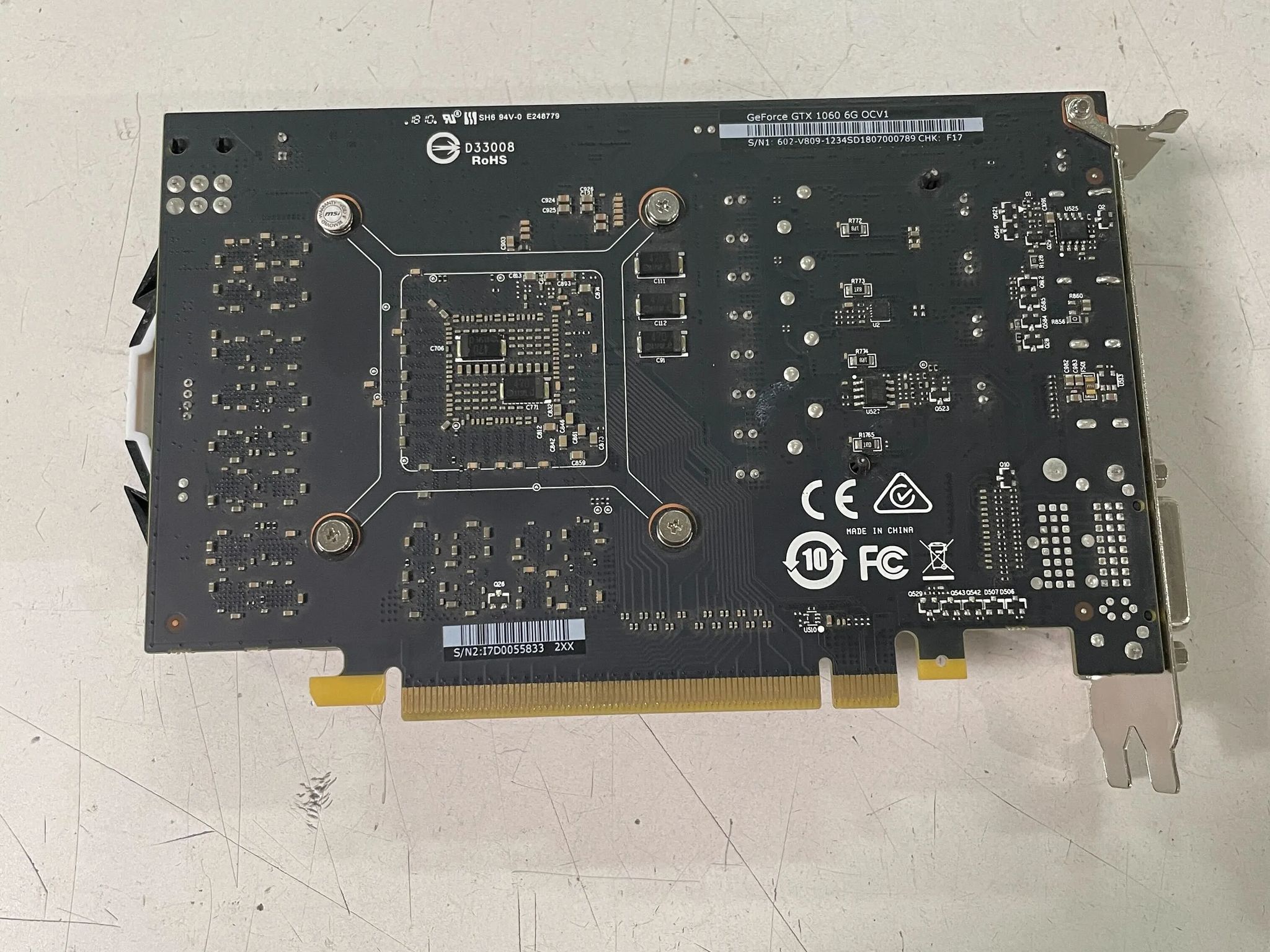 MSI GTX 1060 6G OCV1