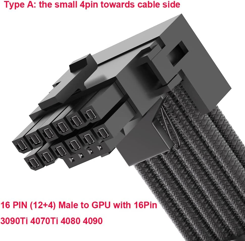 90 degree 12VHPWR adapter for Corsair power supplies