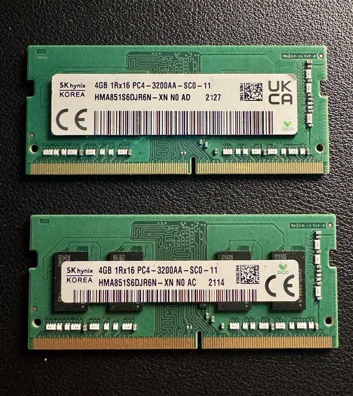 SK Hynix 8GB DDR4 (2×4GB) 3200MHz Laptop RAM
