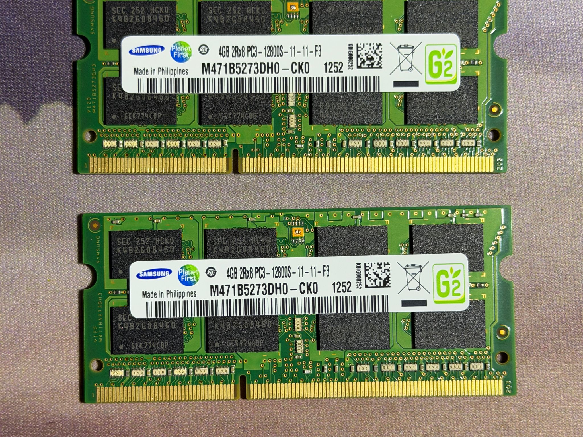 Samsung 8GB (2x4GB) DDR3-1600MHz PC3-12800 SODIMM Laptop RAM Kit - Model M471B5273DH0-CK0