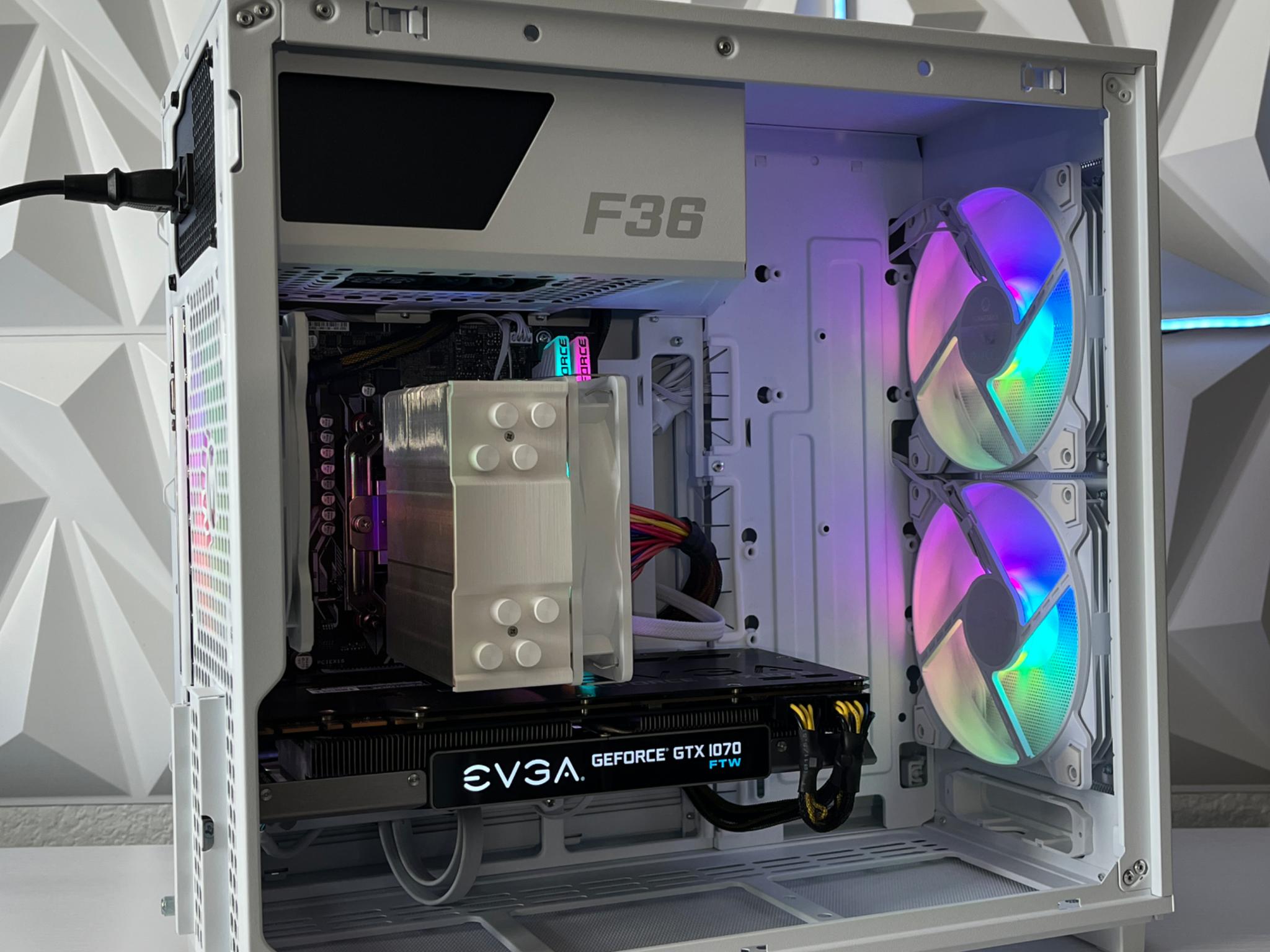 GTX 1070 8GB, Ryzen 5 2600X, 16GB RAM | White RGB Gaming Computer/PC