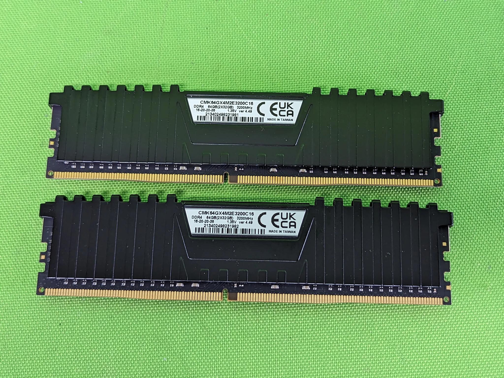 Corsair Vengeance LPX 64GB Kit 3200Mhz CMK64GX4M2E3200C16 - 2x 32GB DDR4 RAM