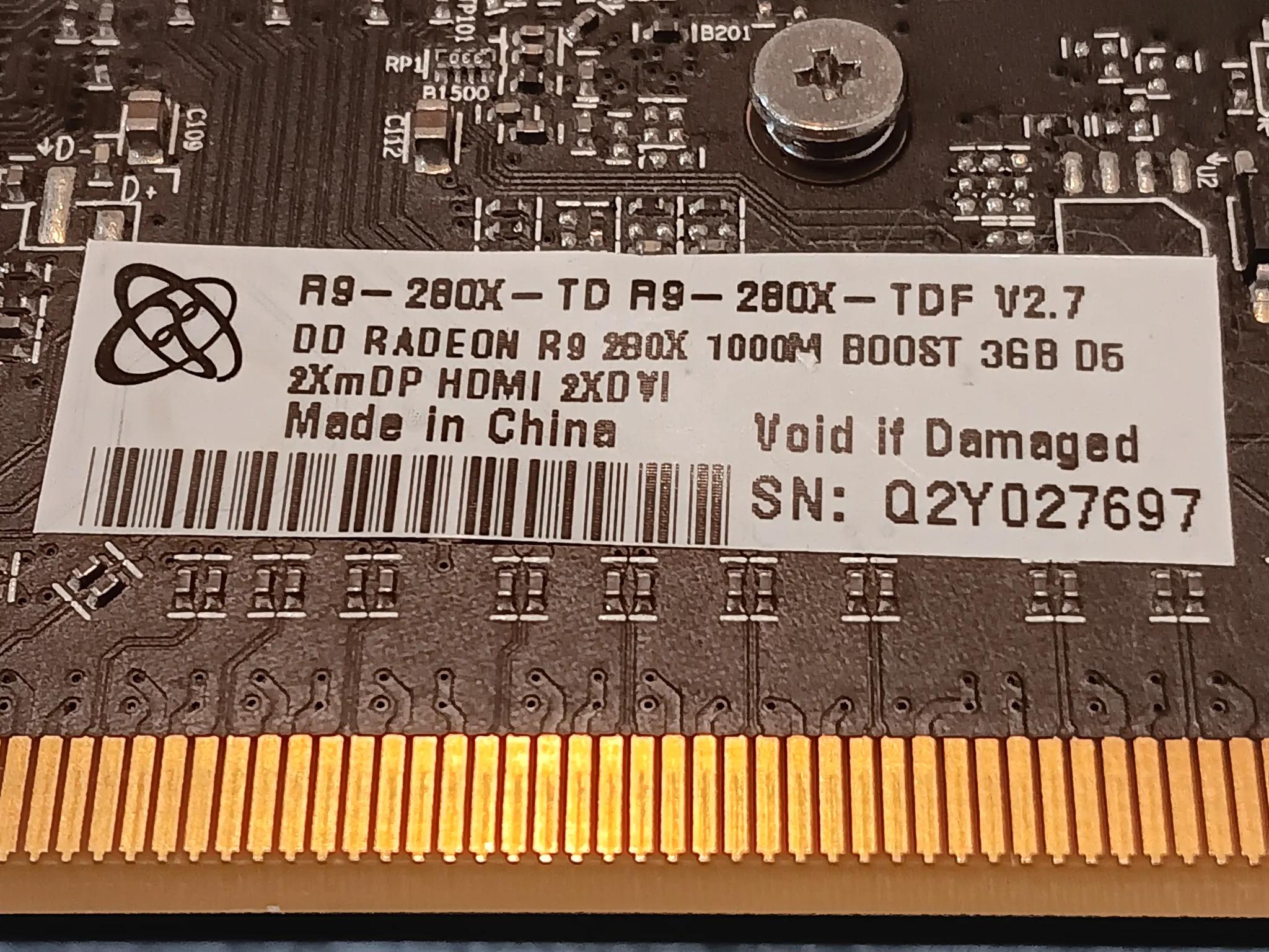 XFX Radeon R9-280X 3GB GPU Nice Card!